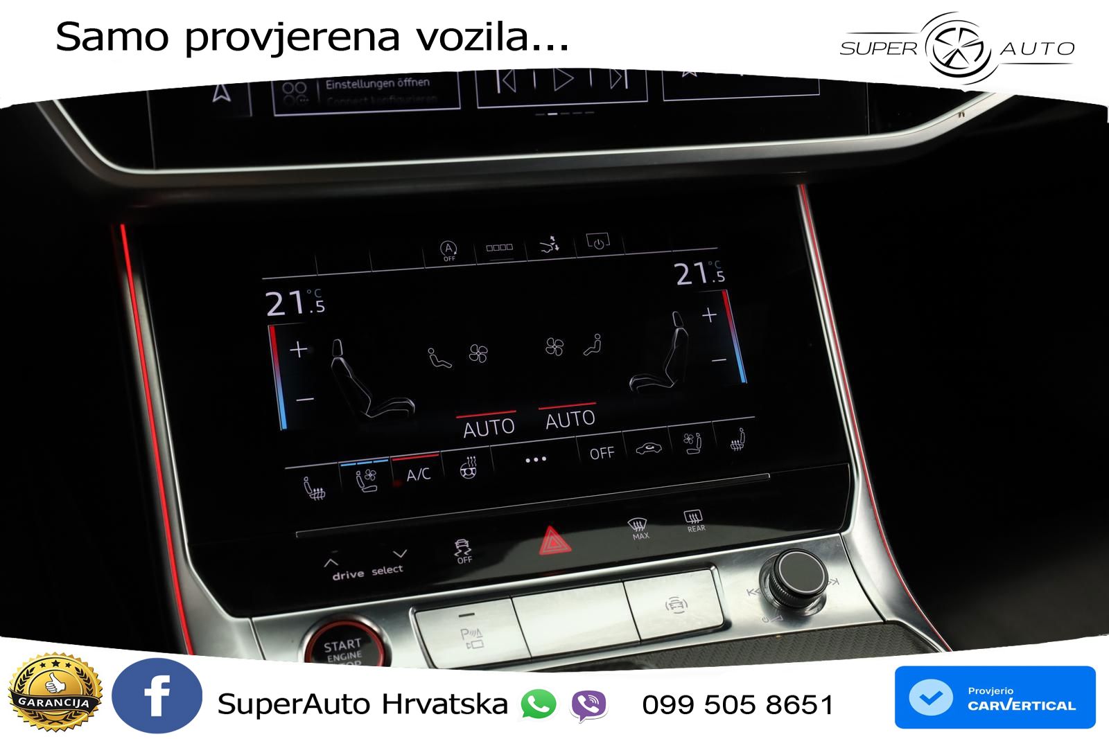 Audi RS7 4.0 TFSI V8 performance (630 KS) quattro tiptronic ZRAČNI+ACC+GR SJED+KAM+PANO