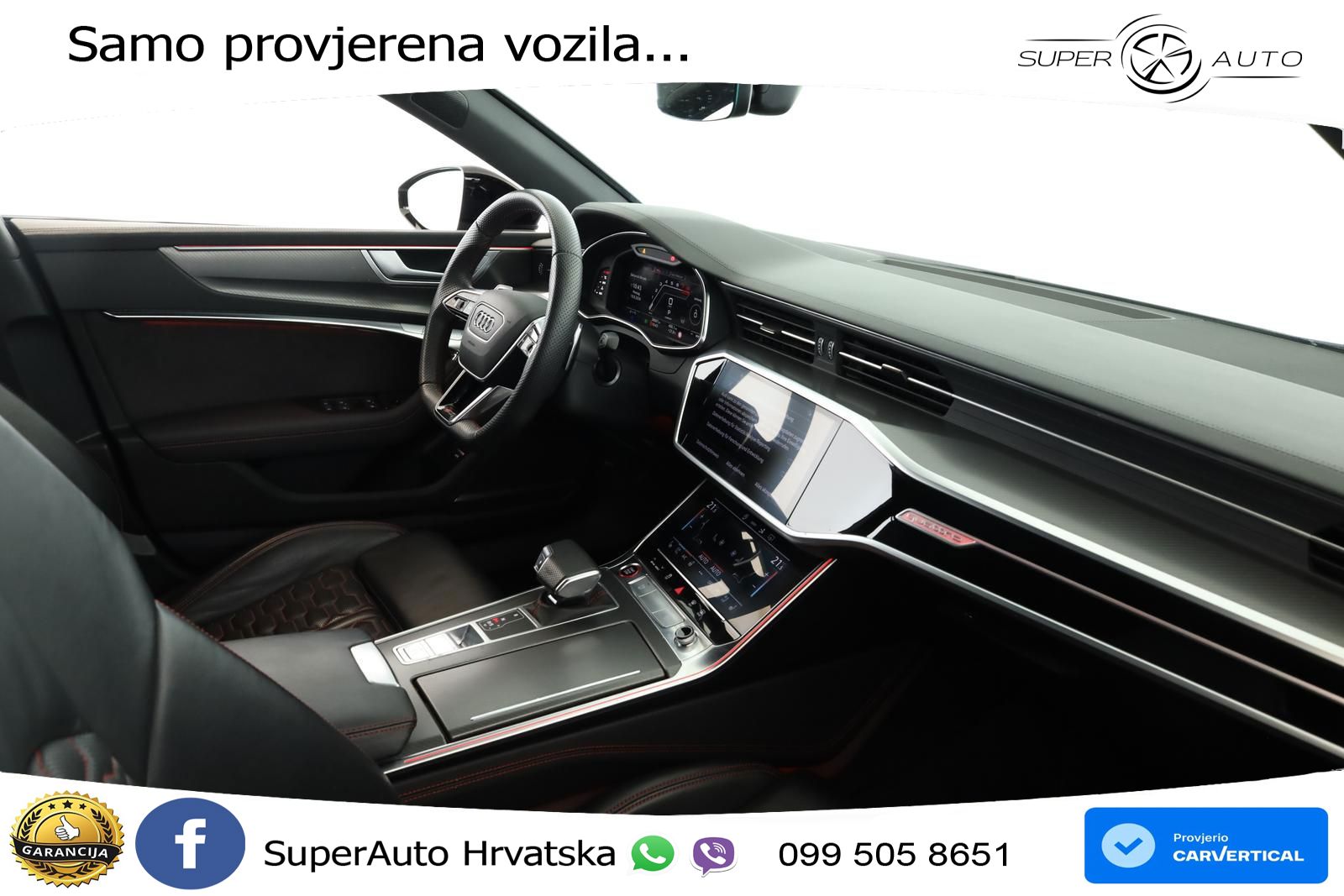 Audi RS7 4.0 TFSI V8 performance (630 KS) quattro tiptronic ZRAČNI+ACC+GR SJED+KAM+PANO