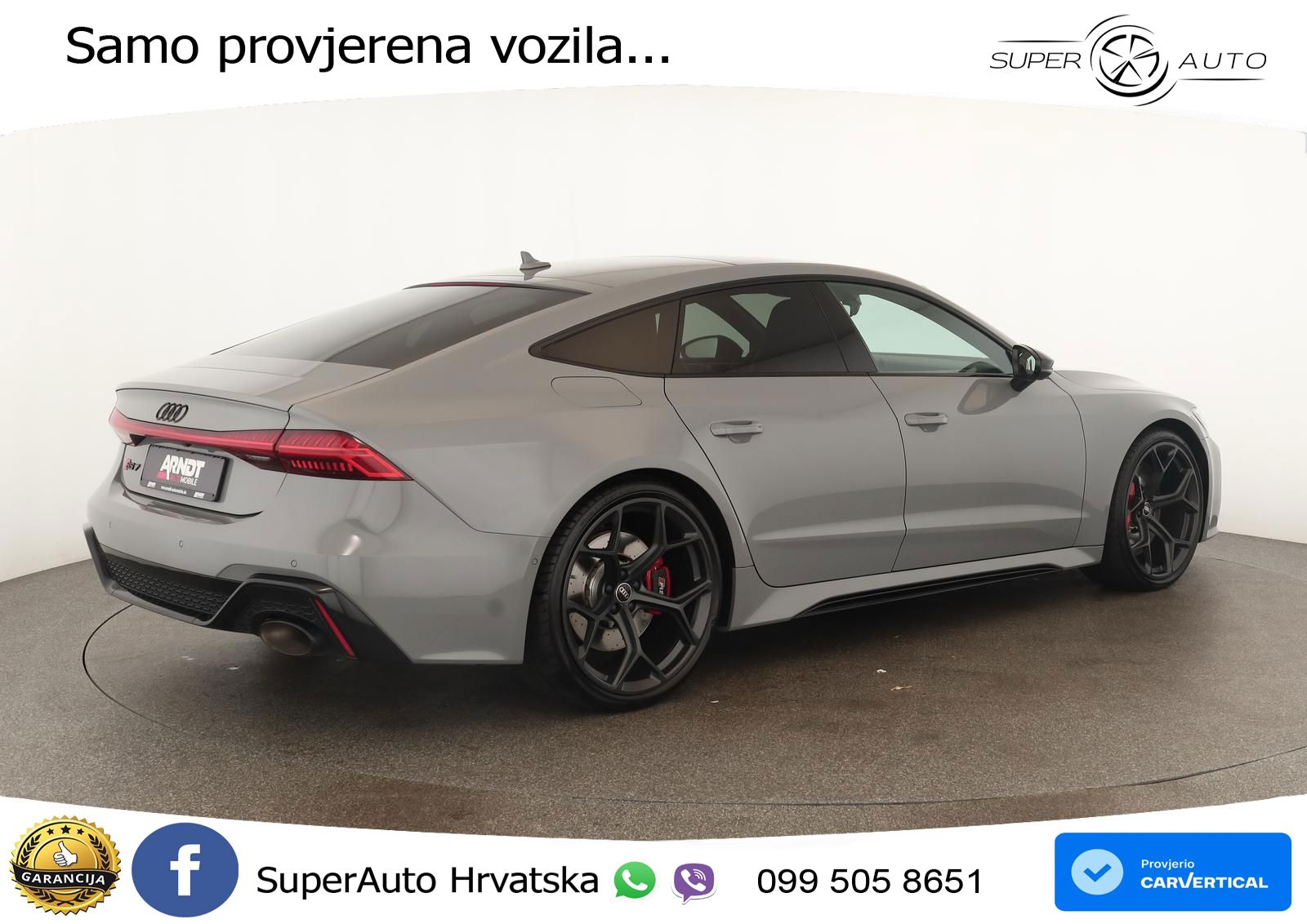 Audi RS7 4.0 TFSI V8 performance (630 KS) quattro tiptronic ZRAČNI+ACC+GR SJED+KAM+PANO