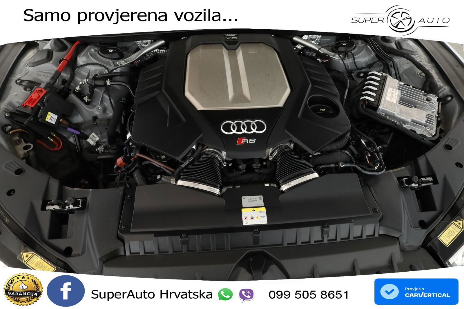 Audi RS7 4.0 TFSI V8 performance (630 KS) quattro tiptronic ZRAČNI+ACC+GR SJED+KAM+PANO