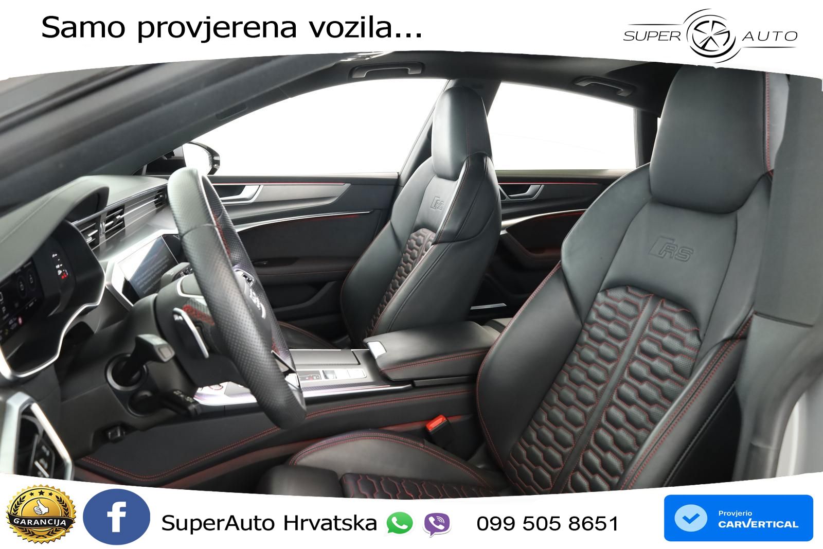 Audi RS7 4.0 TFSI V8 performance (630 KS) quattro tiptronic ZRAČNI+ACC+GR SJED+KAM+PANO