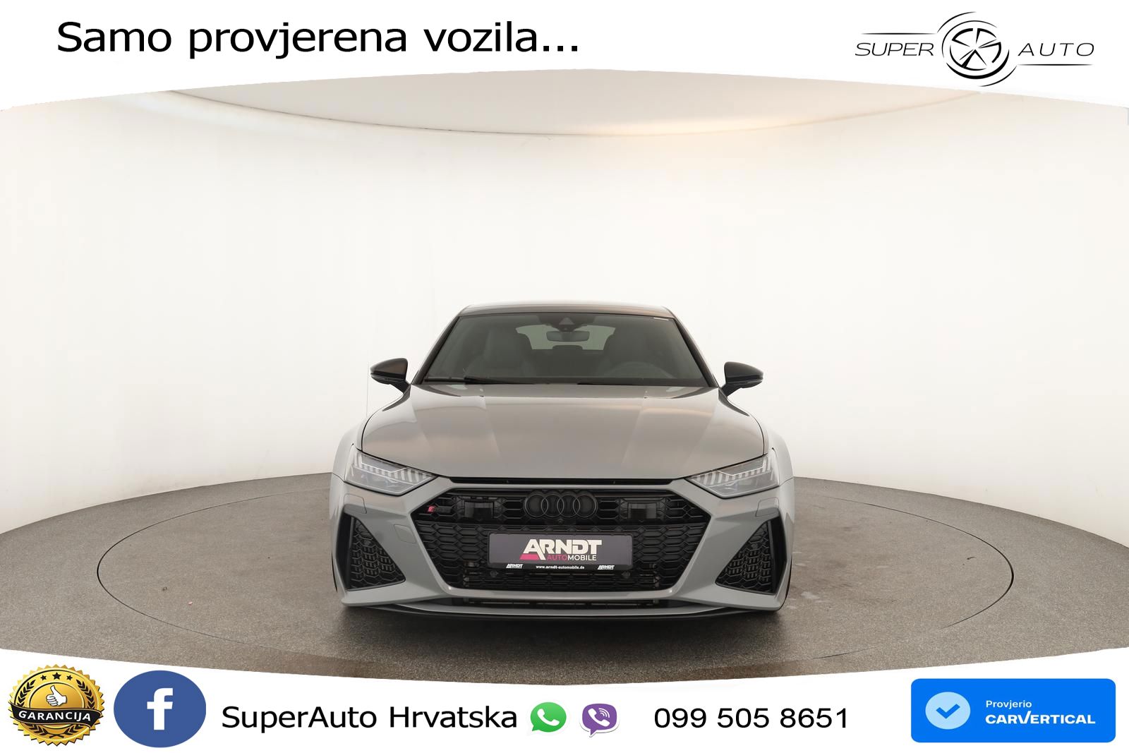Audi RS7 4.0 TFSI V8 performance (630 KS) quattro tiptronic ZRAČNI+ACC+GR SJED+KAM+PANO