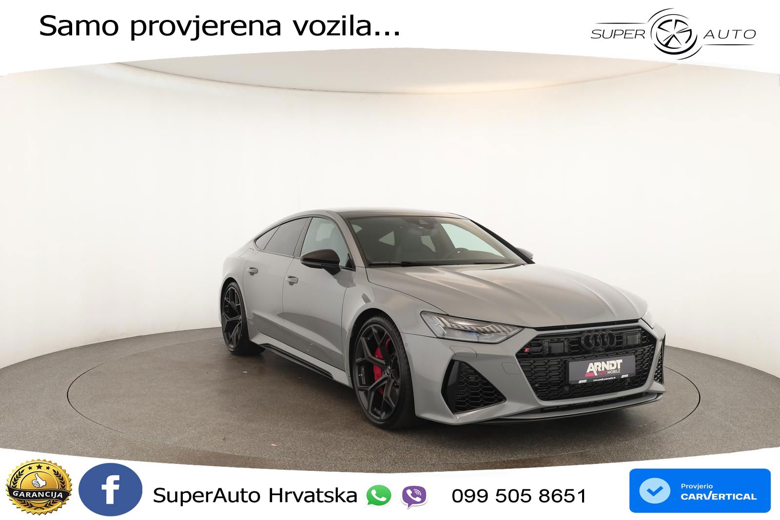Audi RS7 4.0 TFSI V8 performance (630 KS) quattro tiptronic ZRAČNI+ACC+GR SJED+KAM+PANO