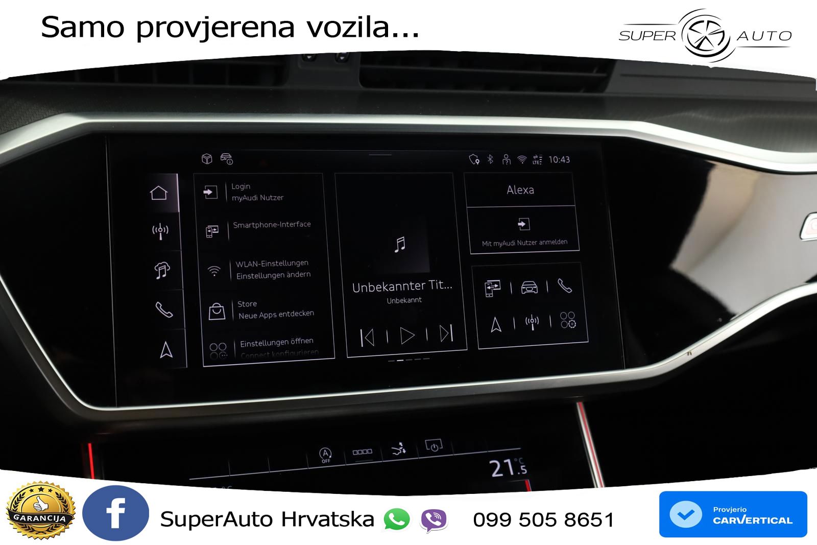 Audi RS7 4.0 TFSI V8 performance (630 KS) quattro tiptronic ZRAČNI+ACC+GR SJED+KAM+PANO
