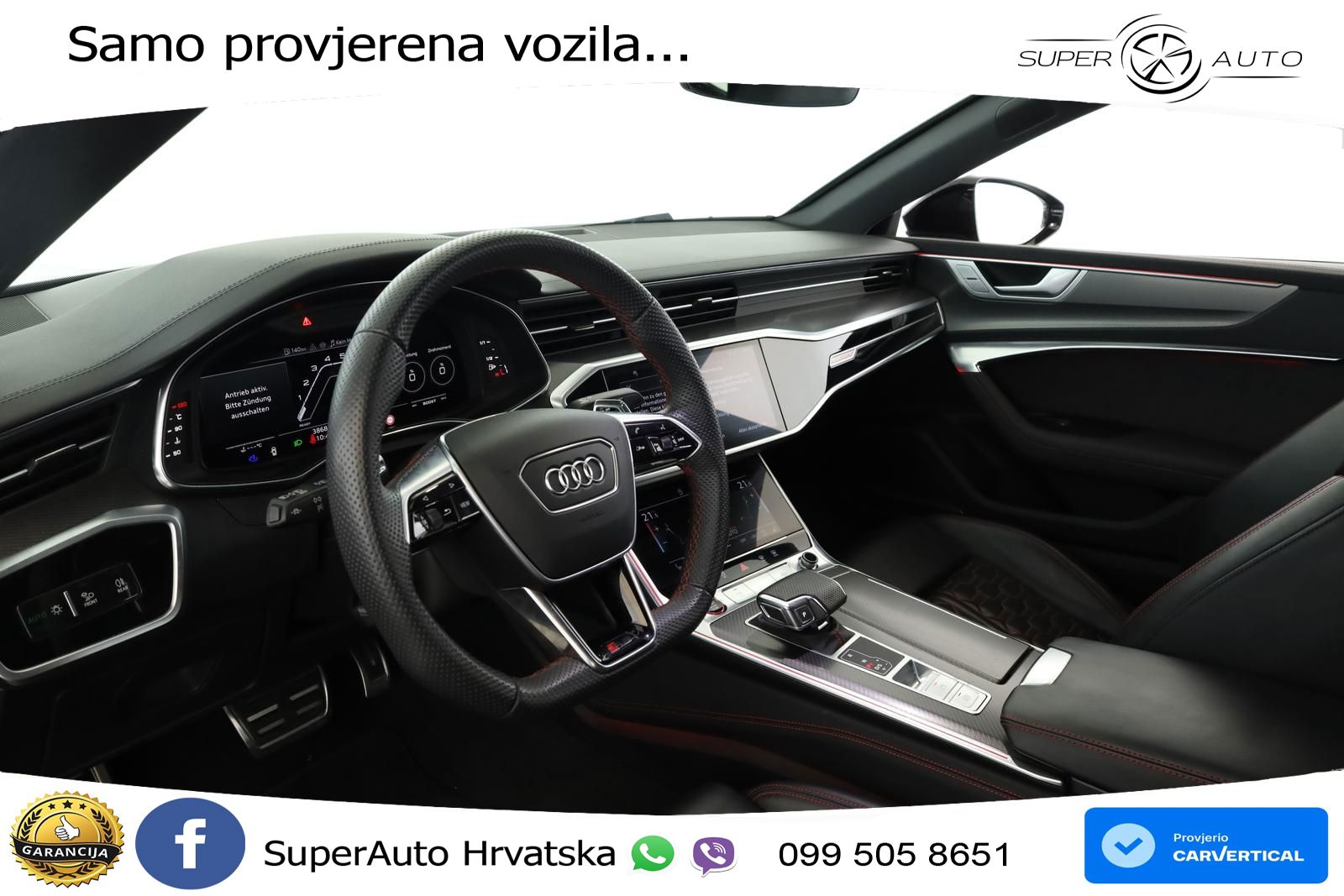 Audi RS7 4.0 TFSI V8 performance (630 KS) quattro tiptronic ZRAČNI+ACC+GR SJED+KAM+PANO