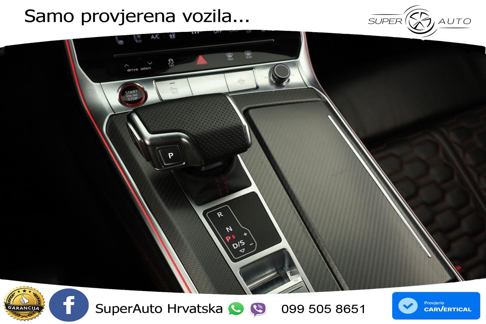 Audi RS7 4.0 TFSI V8 performance (630 KS) quattro tiptronic ZRAČNI+ACC+GR SJED+KAM+PANO