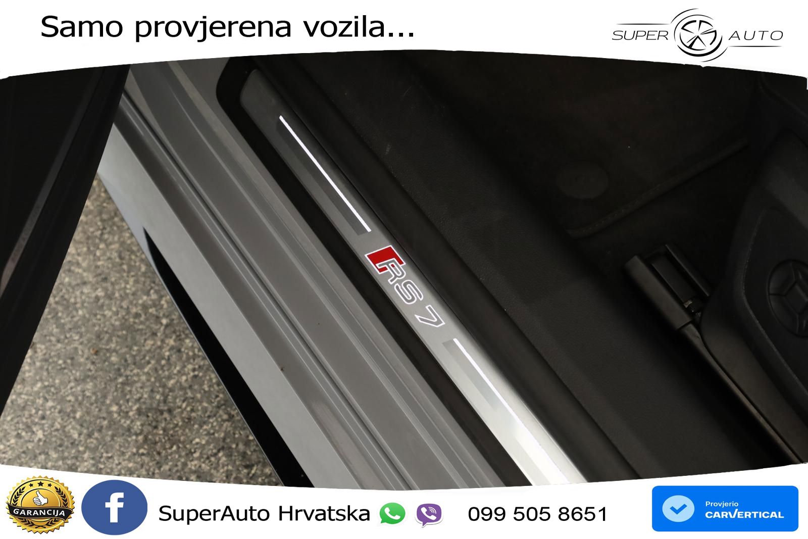 Audi RS7 4.0 TFSI V8 performance (630 KS) quattro tiptronic ZRAČNI+ACC+GR SJED+KAM+PANO