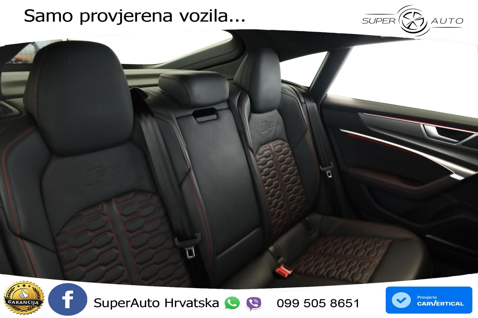 Audi RS7 4.0 TFSI V8 performance (630 KS) quattro tiptronic ZRAČNI+ACC+GR SJED+KAM+PANO