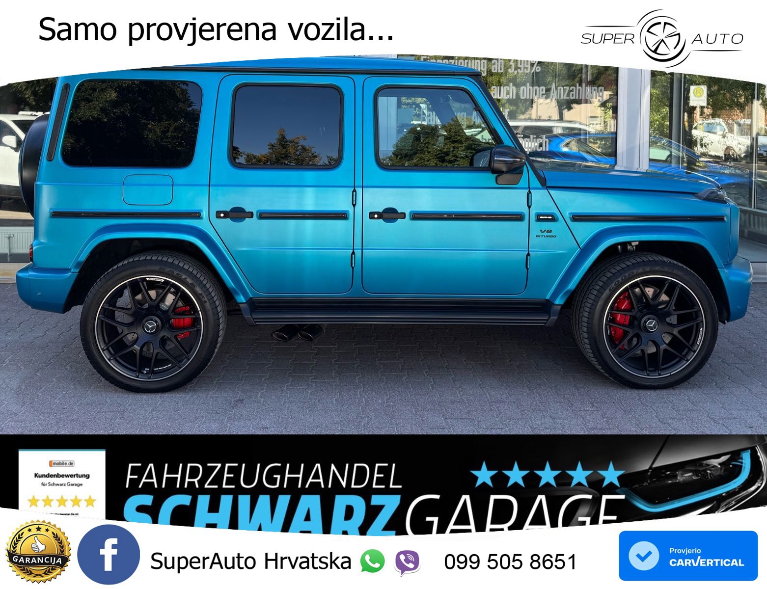 Mercedes AMG G 63 Long V8 (585 KS) 4MATIC 9G-TRONIC AMG SPEEDSHIFT TCT LED+GR SJED+ACC