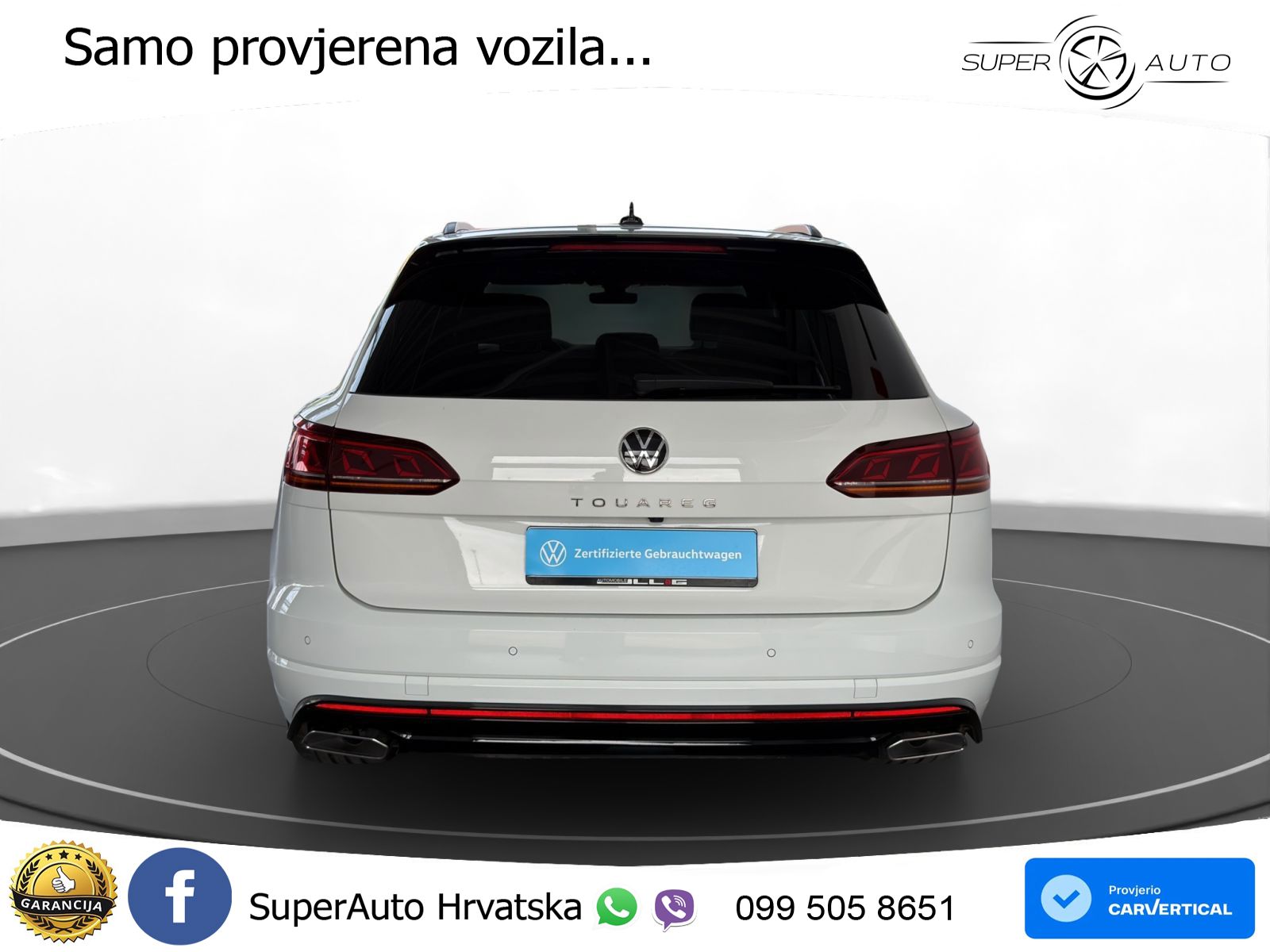 Volkswagen Touareg 3.0 V6 TDI (286 KS) 4MOTION Tiptronic R-Line ZRAČNI+ACC+GR SJED+KAM+PANO