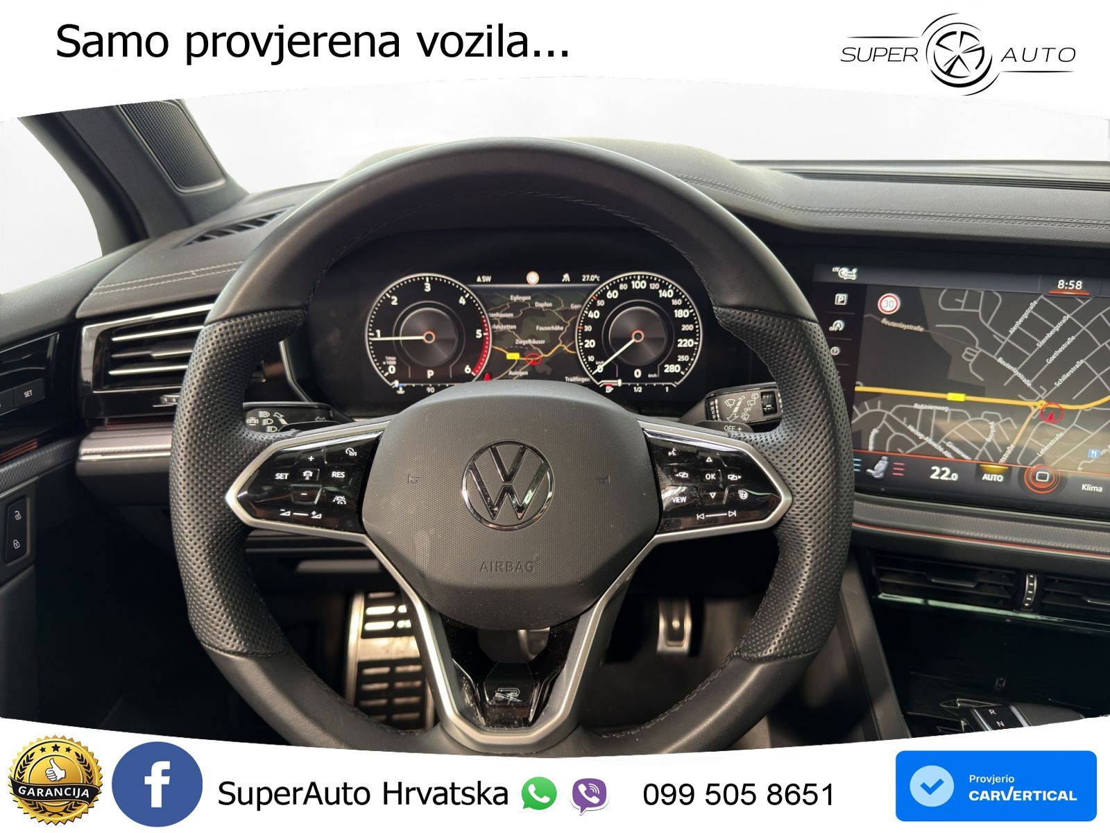 Volkswagen Touareg 3.0 V6 TDI (286 KS) 4MOTION Tiptronic R-Line ZRAČNI+ACC+GR SJED+KAM+PANO