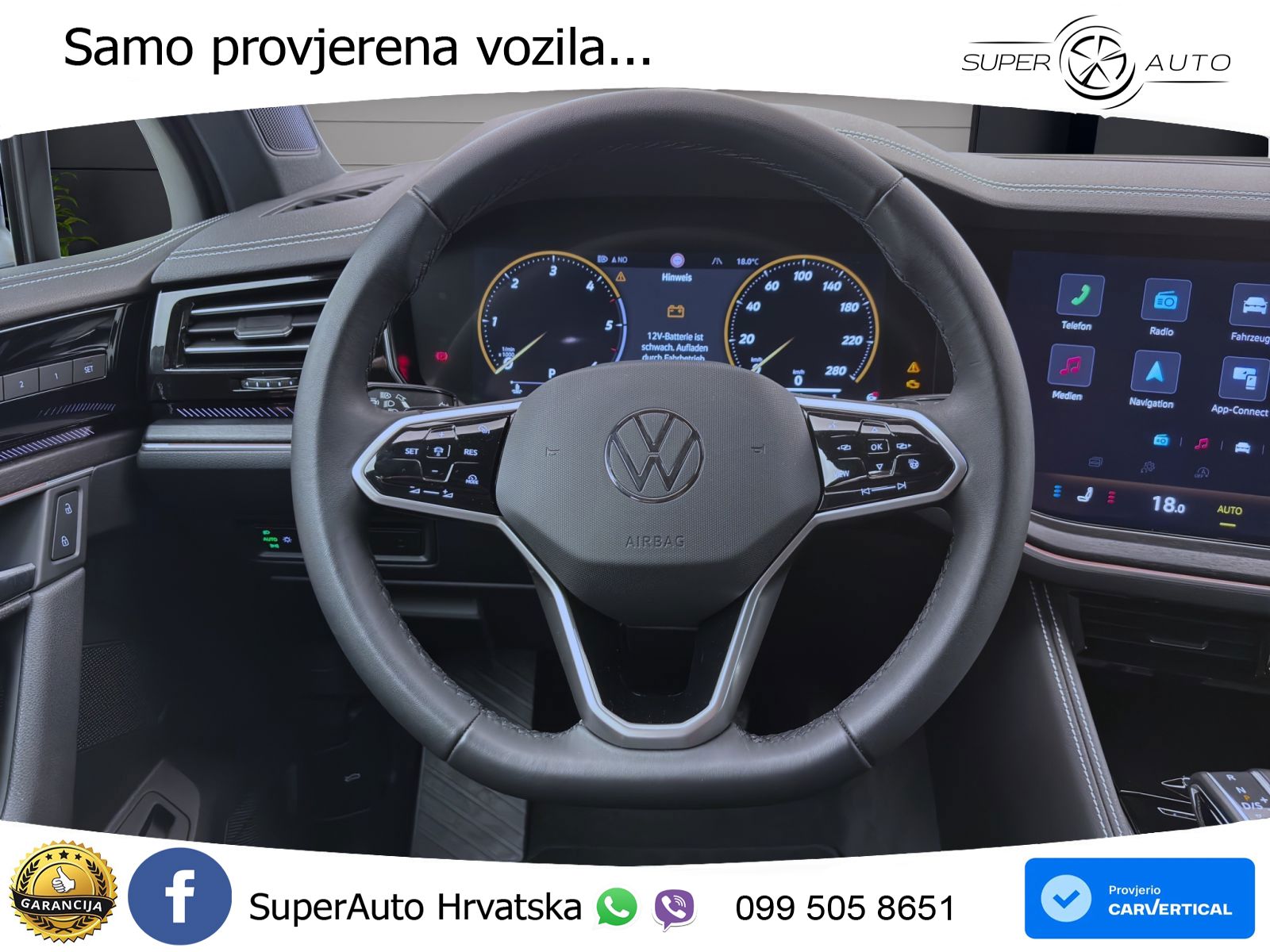 Volkswagen Touareg 3.0 V6 TDI (286 KS) 4MOTION Tiptronic ZRAČNI+ACC+4xGR SJED+KAM