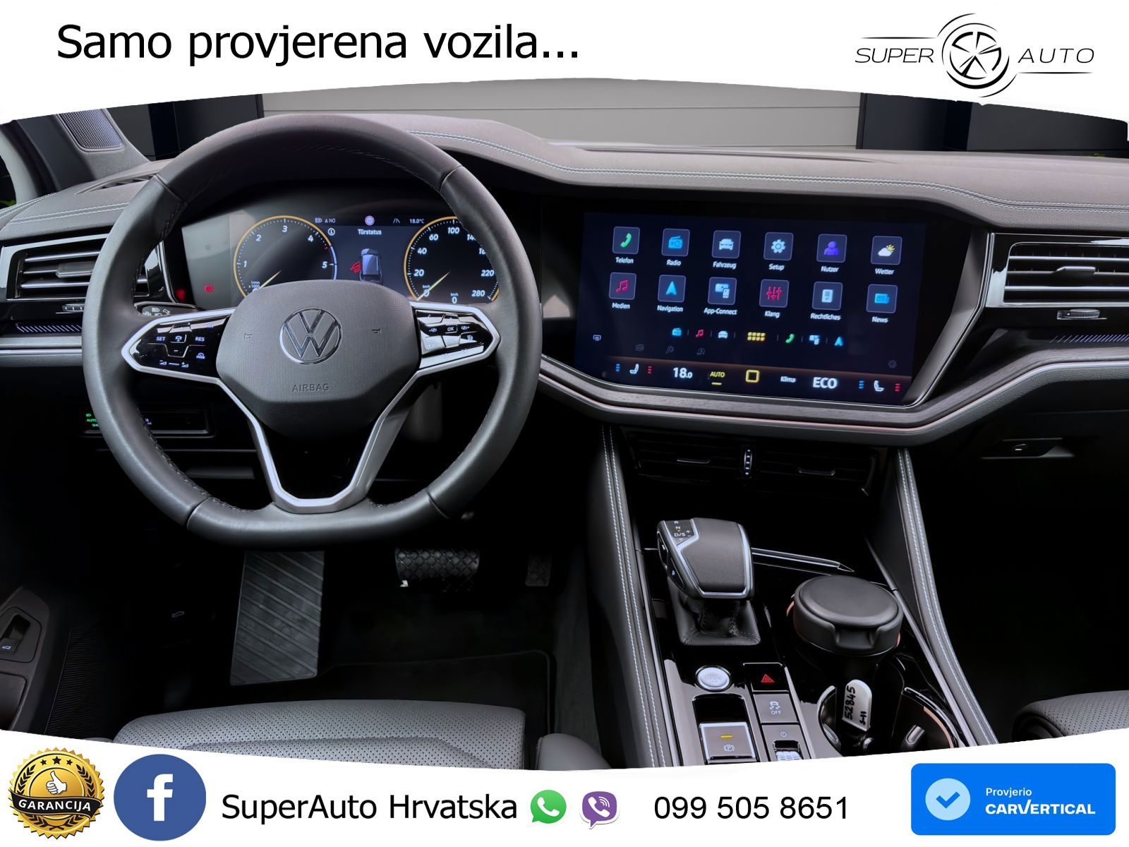Volkswagen Touareg 3.0 V6 TDI (286 KS) 4MOTION Tiptronic ZRAČNI+ACC+4xGR SJED+KAM