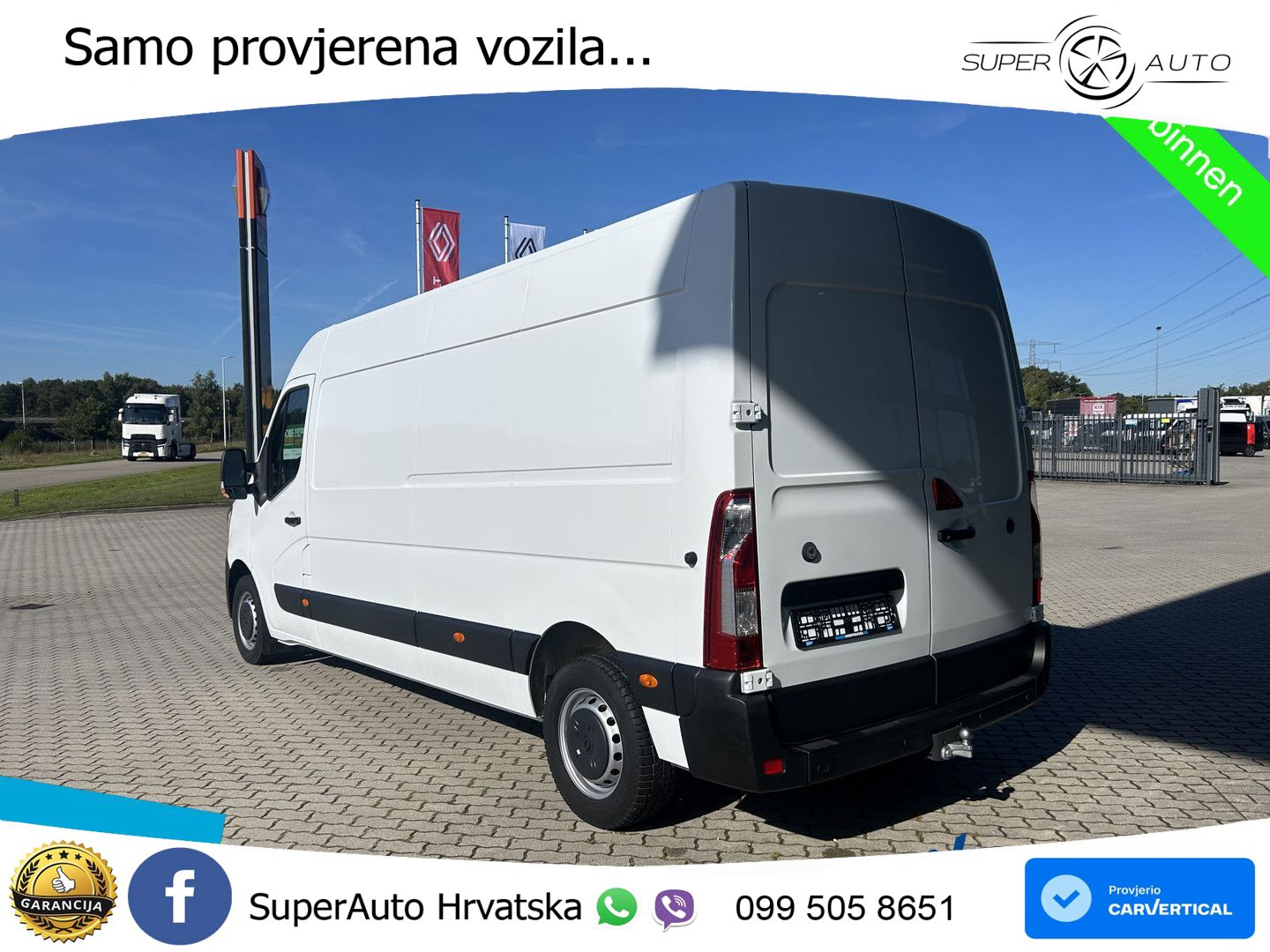 Renault Master T35 150 L3H2 Trekhaak + Winterbanden 150 KS