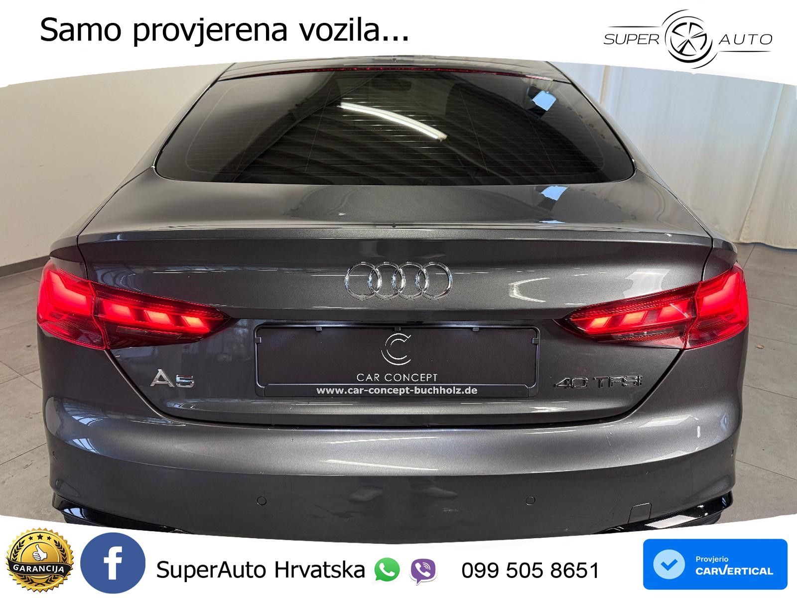 Audi A5 Sportback  40 TFSI (204 KS) S tronic S line MATRIX+GR SJED+KAM