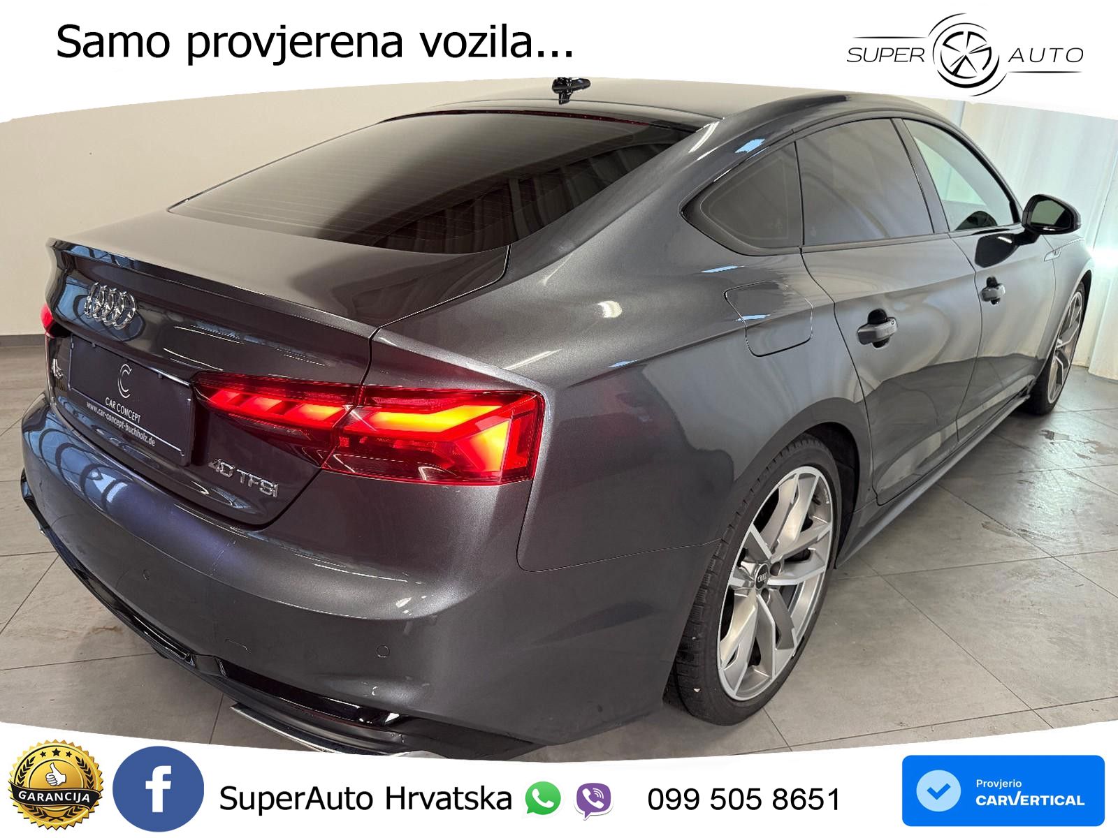 Audi A5 Sportback  40 TFSI (204 KS) S tronic S line MATRIX+GR SJED+KAM