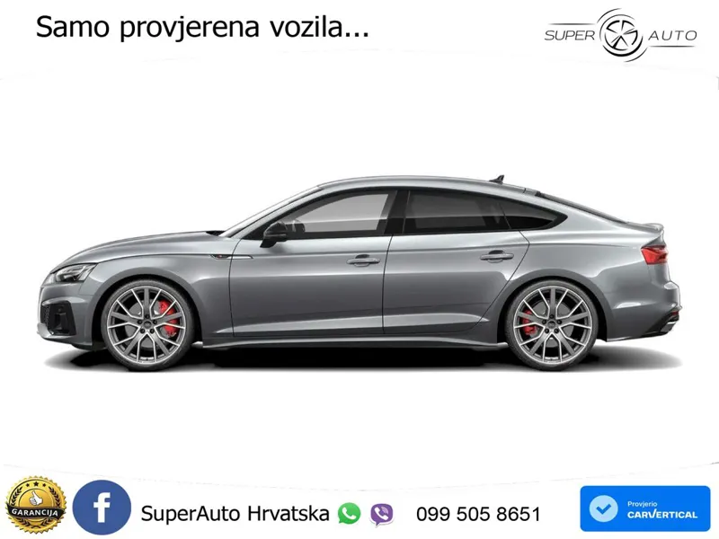 Audi A5 Sportback 45 TFSI (265 KS) quattro S tronic S line MATRIX+GR SJED+KAM