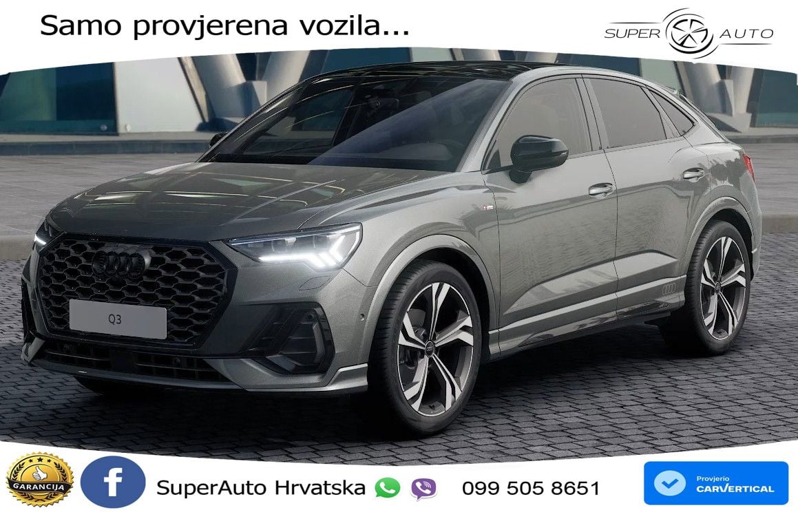 Audi Q3 Sportback 35 TFSI (150 KS) S tronic S line LED+GR SJED+ACC