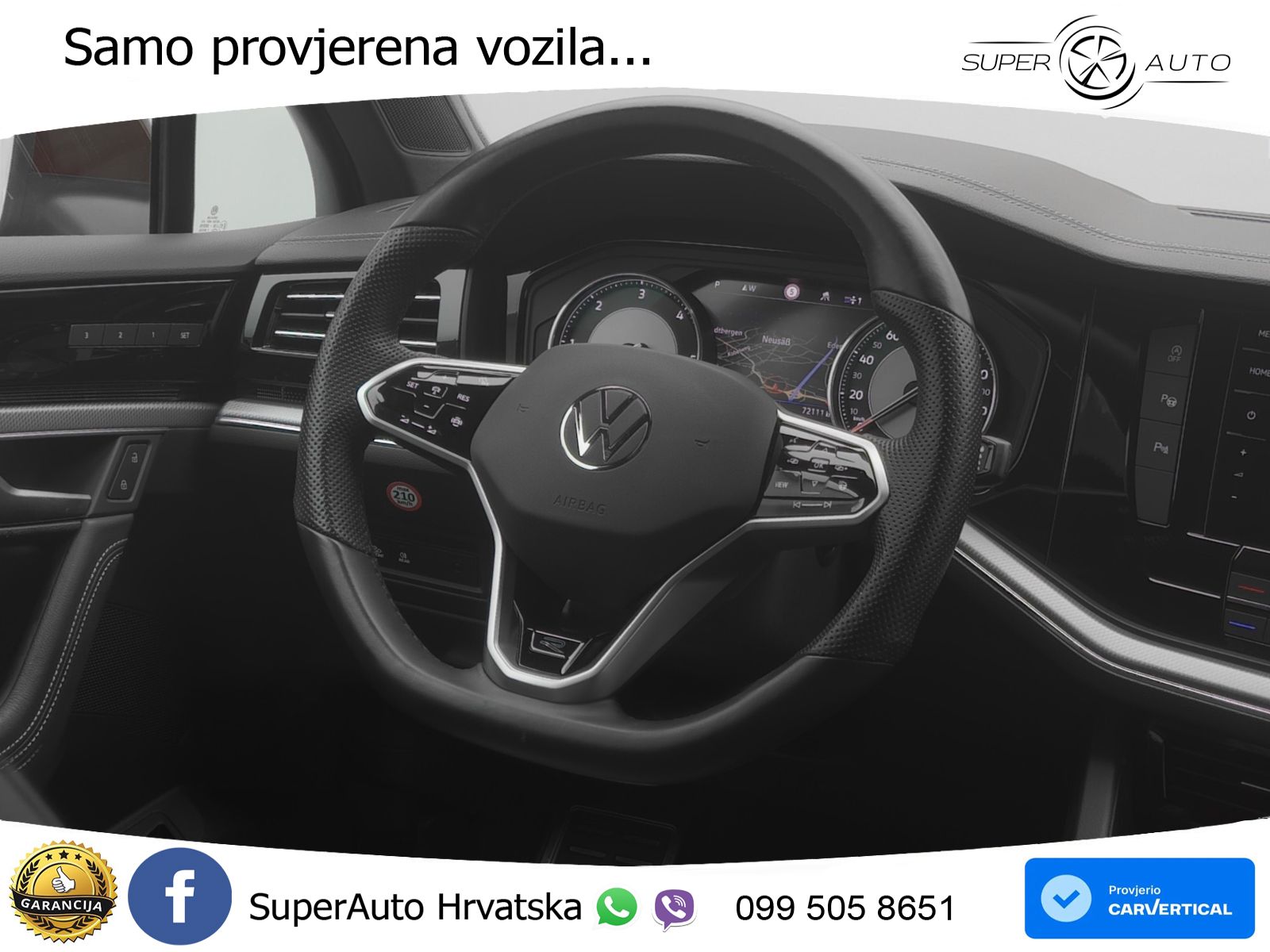 Volkswagen Touareg 3.0 V6 TDI (231 KS) 4MOTION Tiptronic R-Line ZRAČNI+ACC+GR SJED+KAM