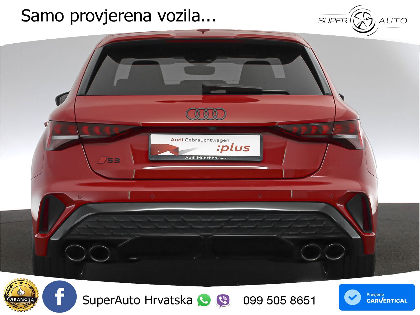 Audi S3 2.0 TFSI (333 KS) quattro S tronic MATRIX+GR SJED+KAM