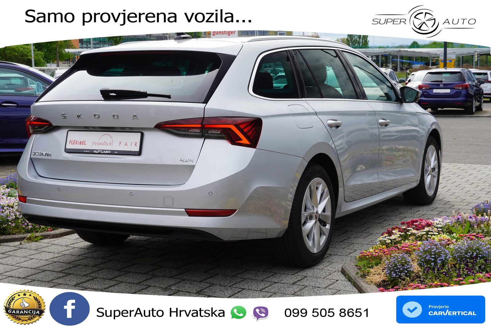 Škoda Octavia Combi 2.0 TSI (190 KS) 4x4 DSG LED+GR SJED+ACC