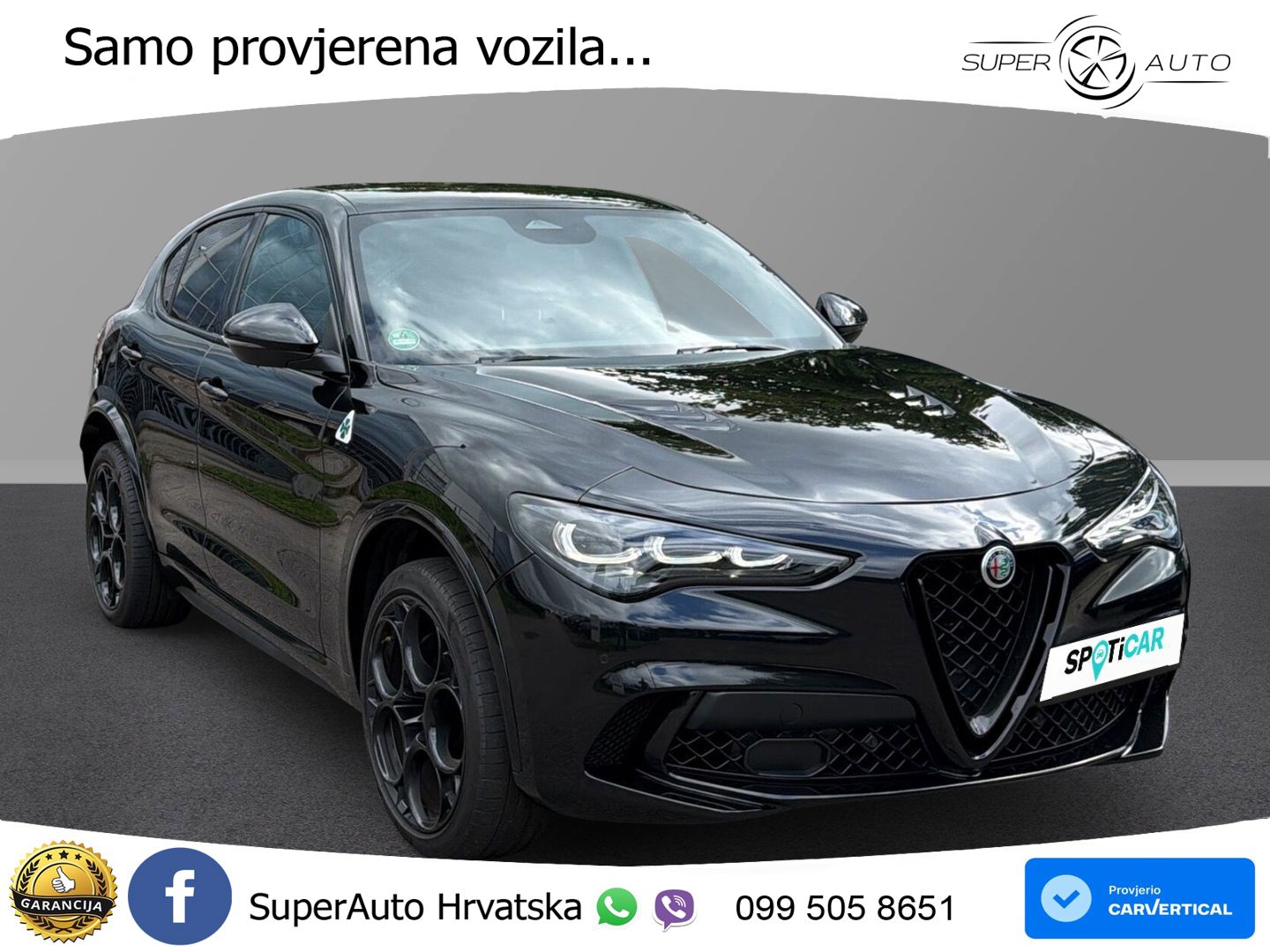 Alfa Romeo Stelvio Quadrifoglio 2.9 V6 Bi-Turbo (520 KS) Q4 Automatic LED+GR SJED+ACC