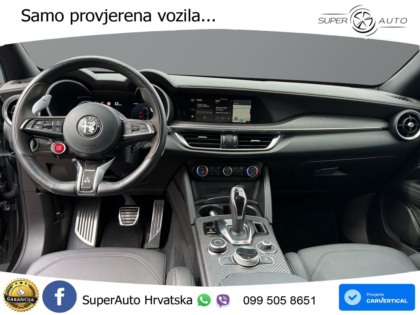 Alfa Romeo Stelvio Quadrifoglio 2.9 V6 Bi-Turbo (520 KS) Q4 Automatic LED+GR SJED+ACC
