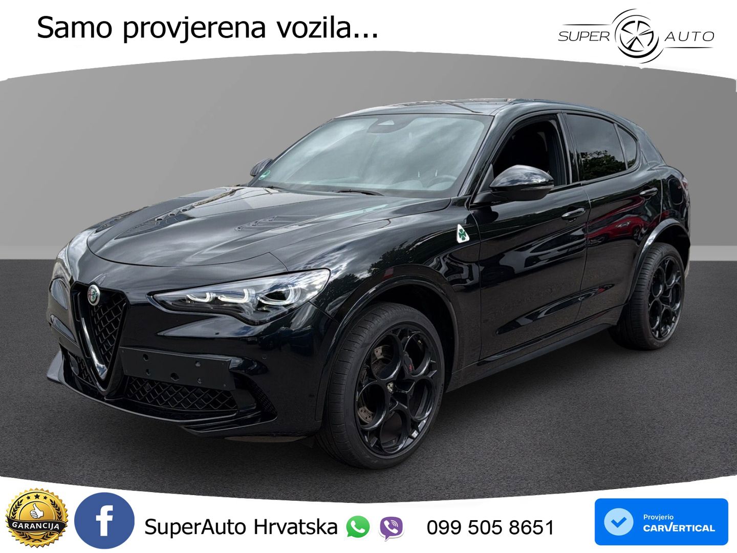 Alfa Romeo Stelvio Quadrifoglio 2.9 V6 Bi-Turbo (520 KS) Q4 Automatic LED+GR SJED+ACC