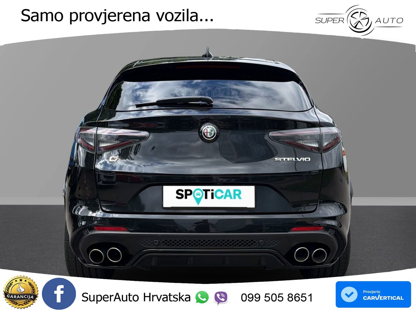 Alfa Romeo Stelvio Quadrifoglio 2.9 V6 Bi-Turbo (520 KS) Q4 Automatic LED+GR SJED+ACC