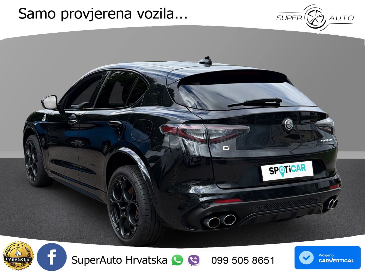 Alfa Romeo Stelvio Quadrifoglio 2.9 V6 Bi-Turbo (520 KS) Q4 Automatic LED+GR SJED+ACC