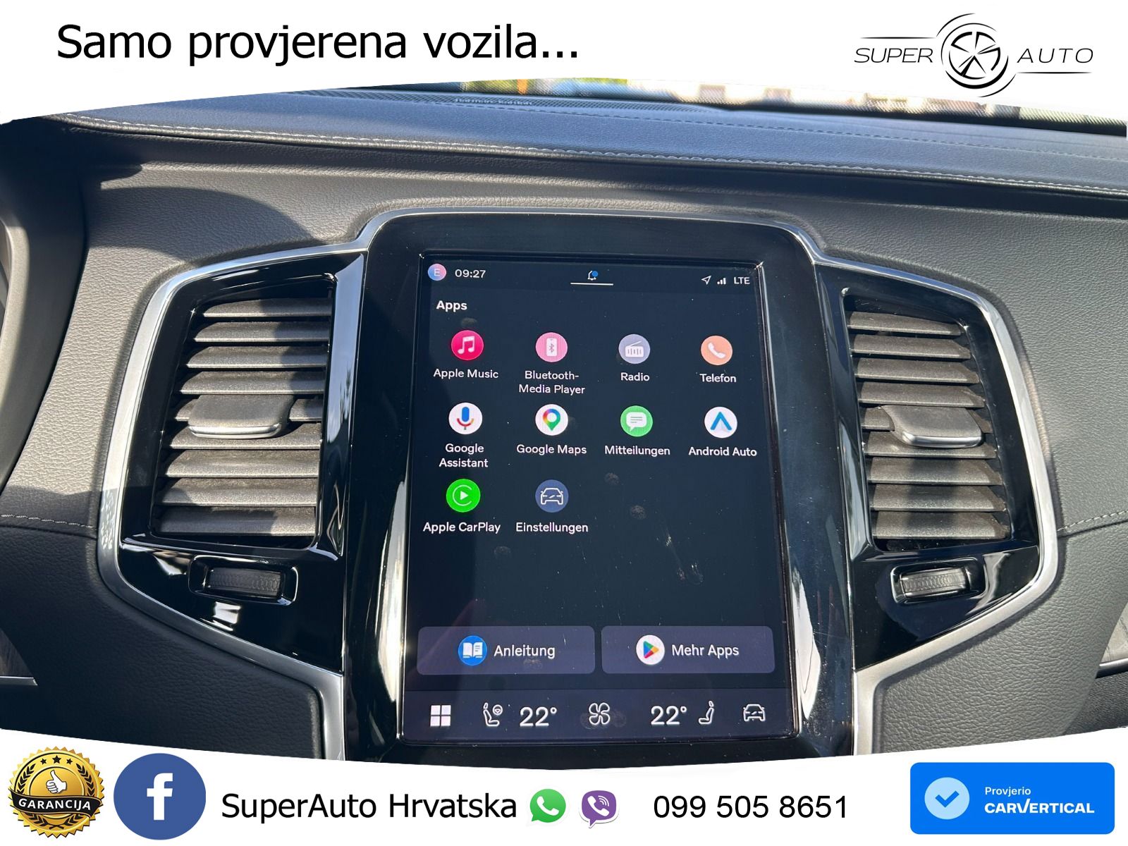 Volvo XC90 2.0 T8 AWD Automatic ZRAČNI+ACC+GR SJED+KAM+PANO