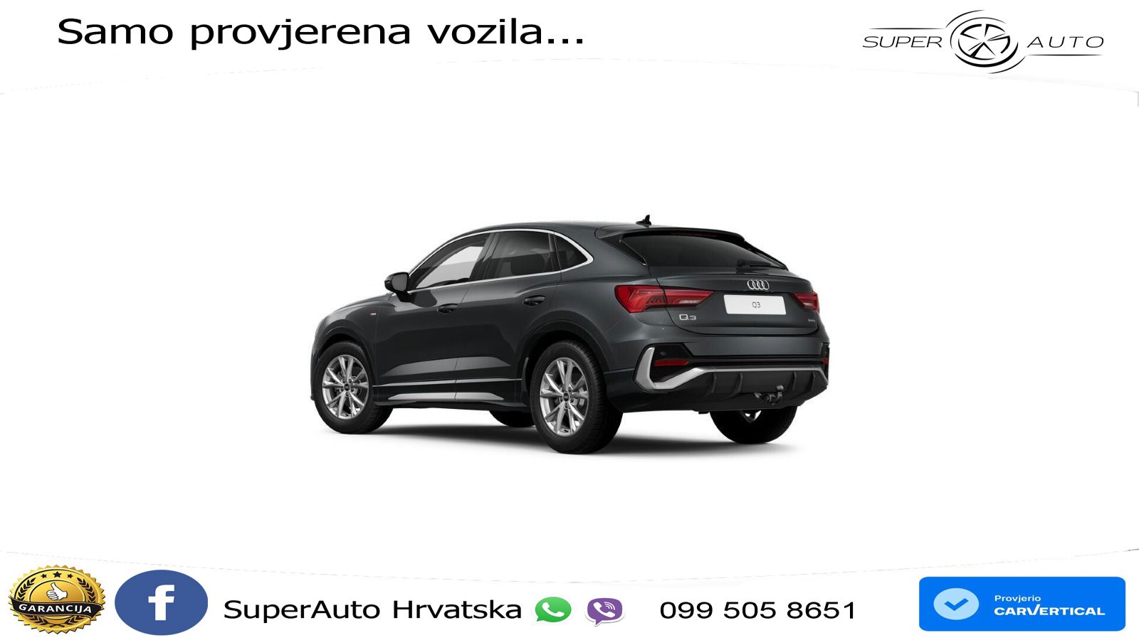 Audi Q3 Sportback 35 TDI (150 KS) quattro S tronic S line LED+GR SJED+ACC