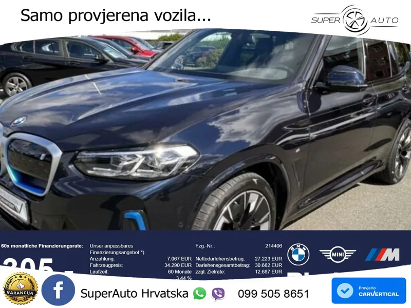 BMW iX3 80 kWh (286 KS) M Sport LED+GR SJED+ACC