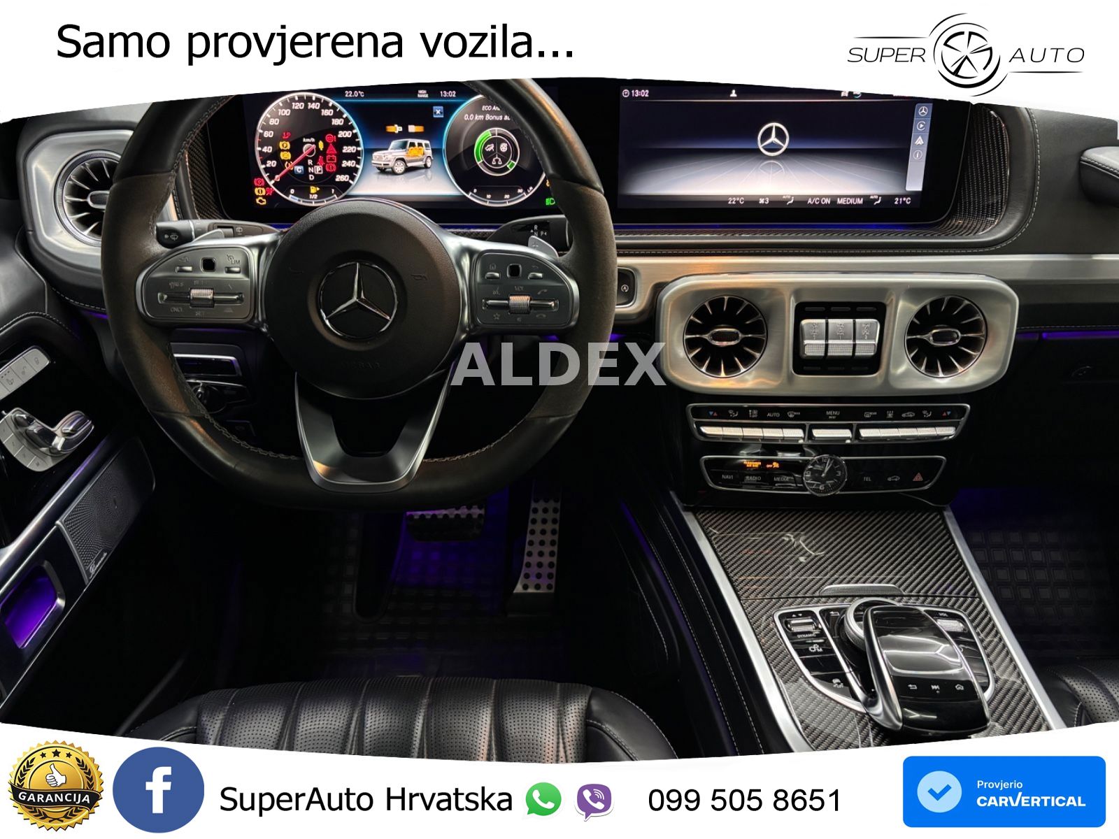 Mercedes G 500 Long V8 (422 KS) 4MATIC 9G-TRONIC Superior ACC+GR SJED+360+PANO