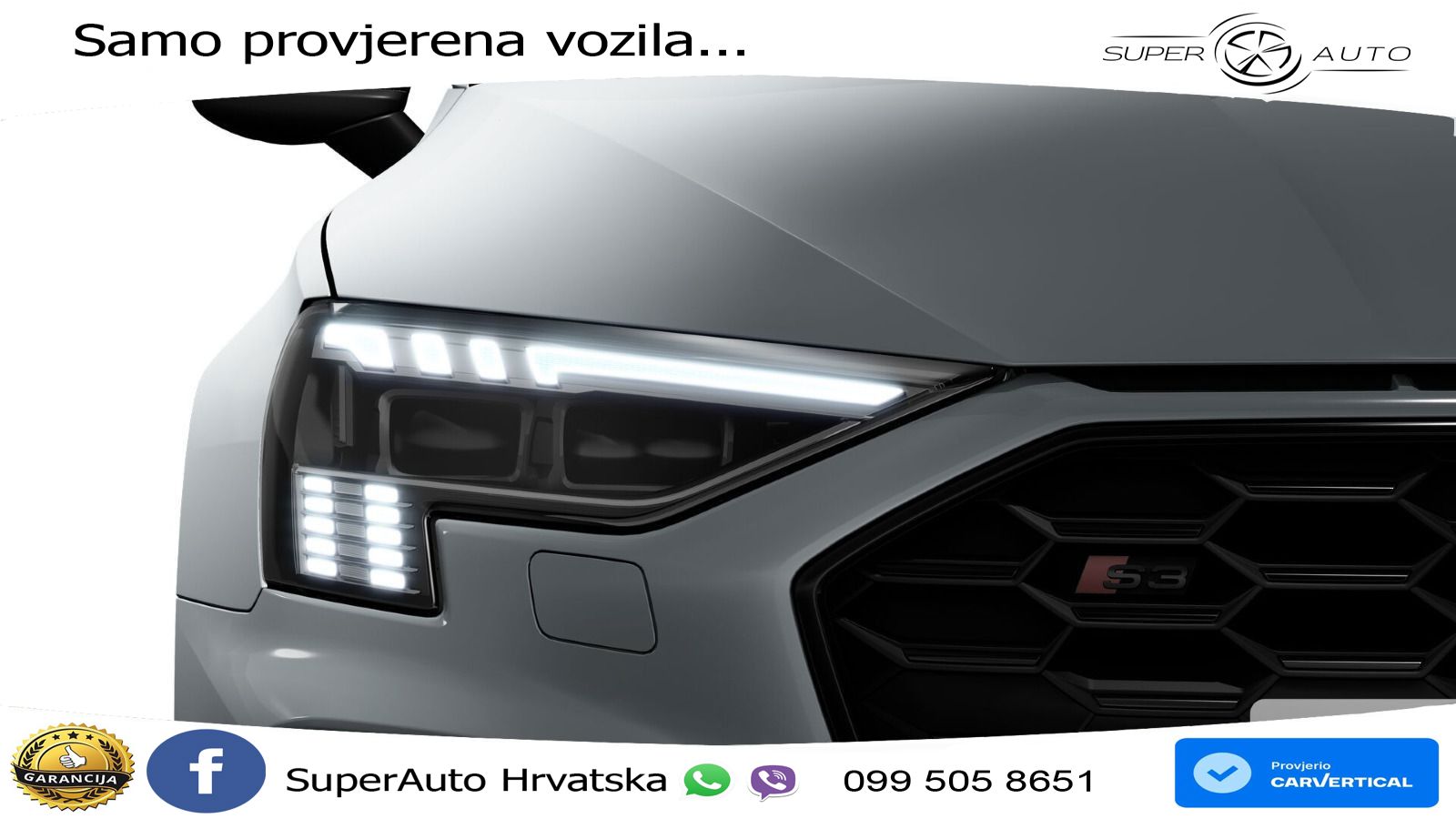 Audi S3 Limuzina 2.0 TFSI (310 KS) quattro S tronic MATRIX+GR SJED+KAM