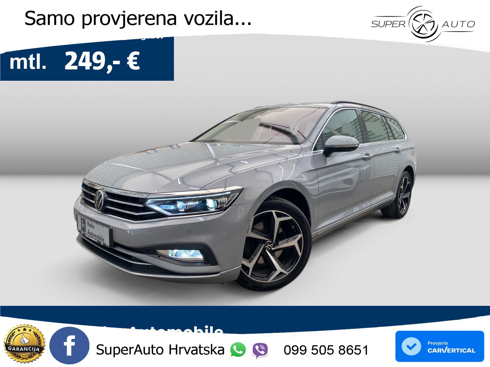 Volkswagen Passat Variant 2.0 TDI (150 KS) DSG Business LED+GR SJED+ACC