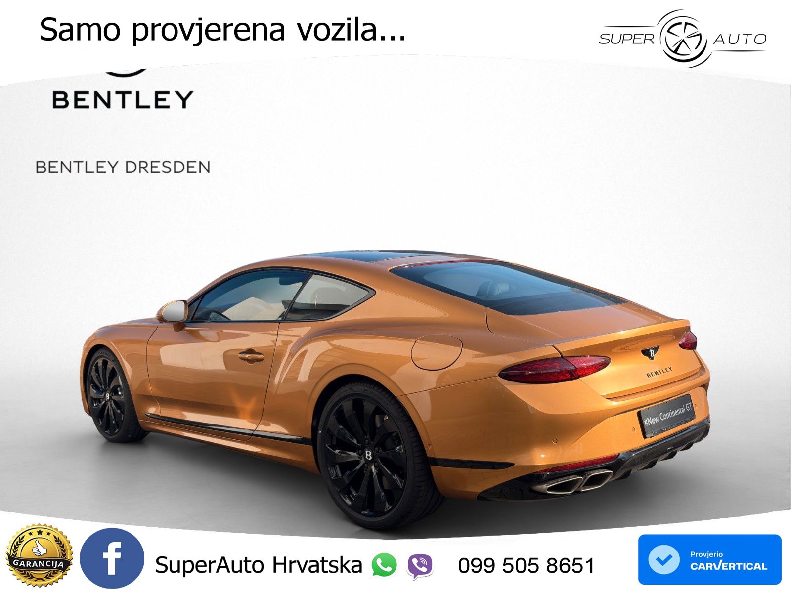 Bentley Continental GT IV 4.0 V8 TFSi (680 KS) AWD DCT ZRAČNI+ACC+GR SJED+360