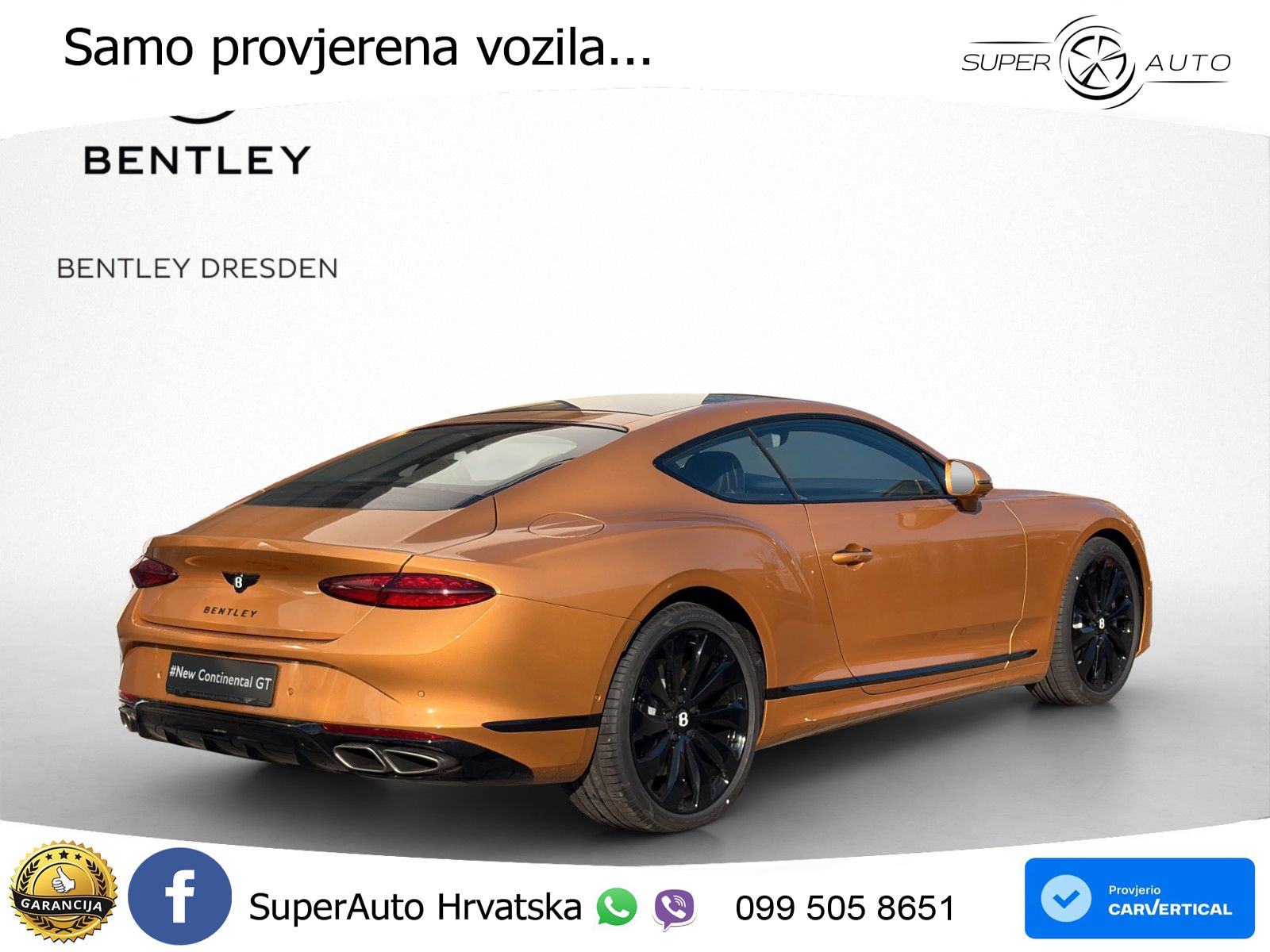 Bentley Continental GT IV 4.0 V8 TFSi (680 KS) AWD DCT ZRAČNI+ACC+GR SJED+360