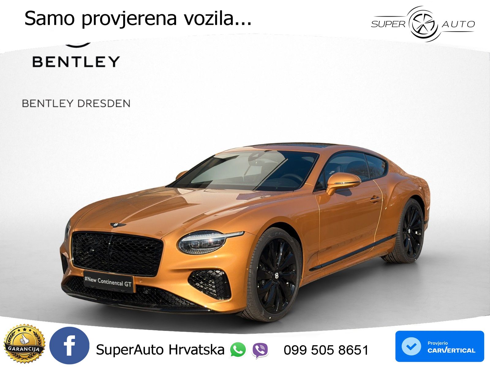 Bentley Continental GT IV 4.0 V8 TFSi (680 KS) AWD DCT ZRAČNI+ACC+GR SJED+360
