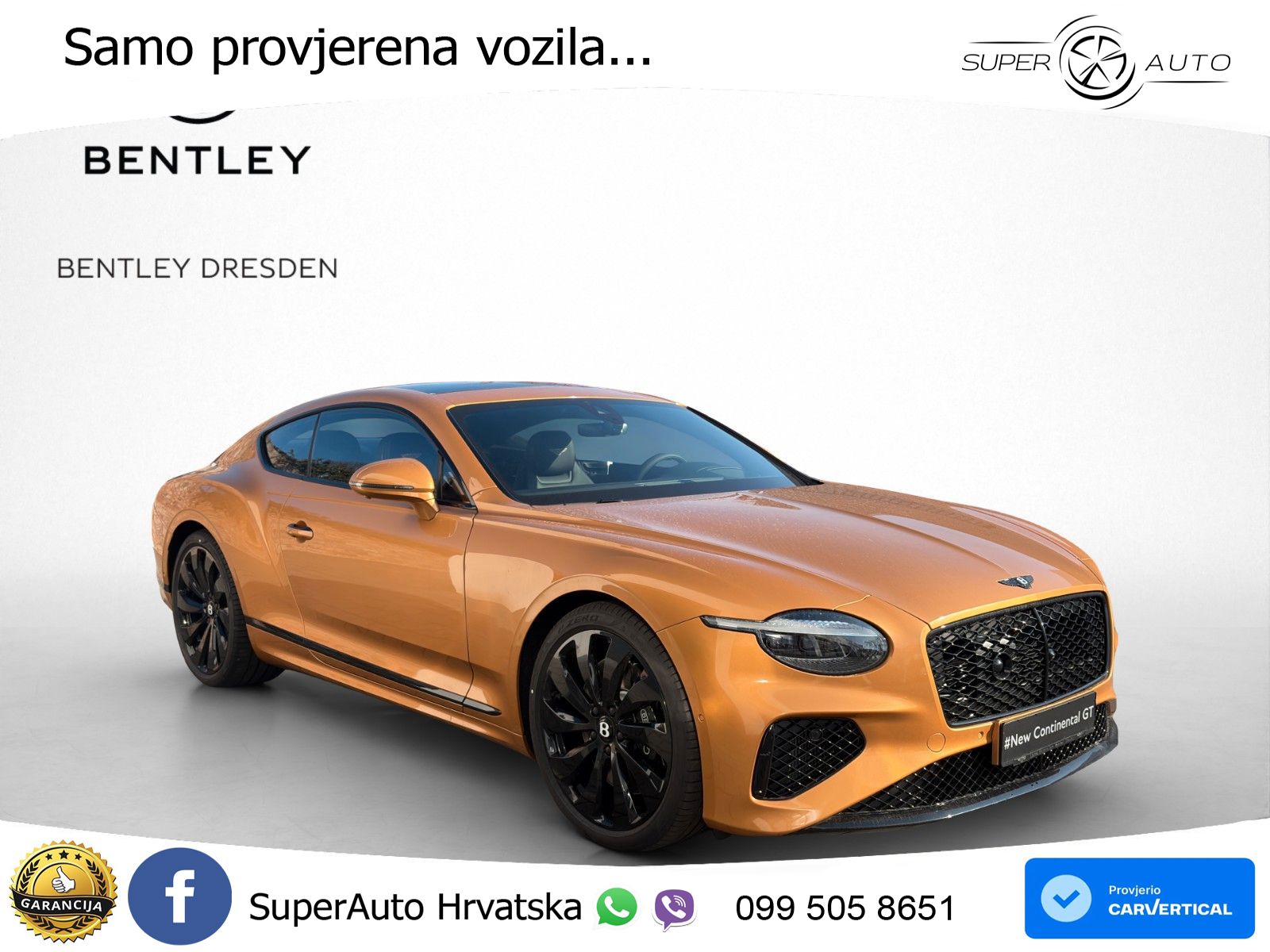 Bentley Continental GT IV 4.0 V8 TFSi (680 KS) AWD DCT ZRAČNI+ACC+GR SJED+360
