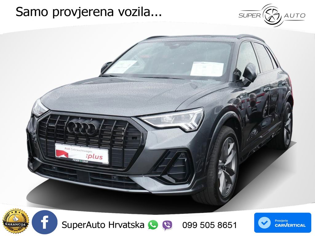Audi Q3 40 TDI (200 KS) quattro S tronic 2x S line LED+GR SJED+ACC