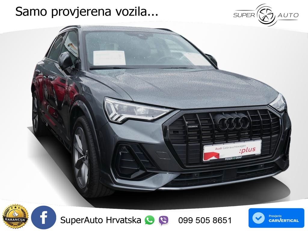 Audi Q3 40 TDI (200 KS) quattro S tronic 2x S line LED+GR SJED+ACC