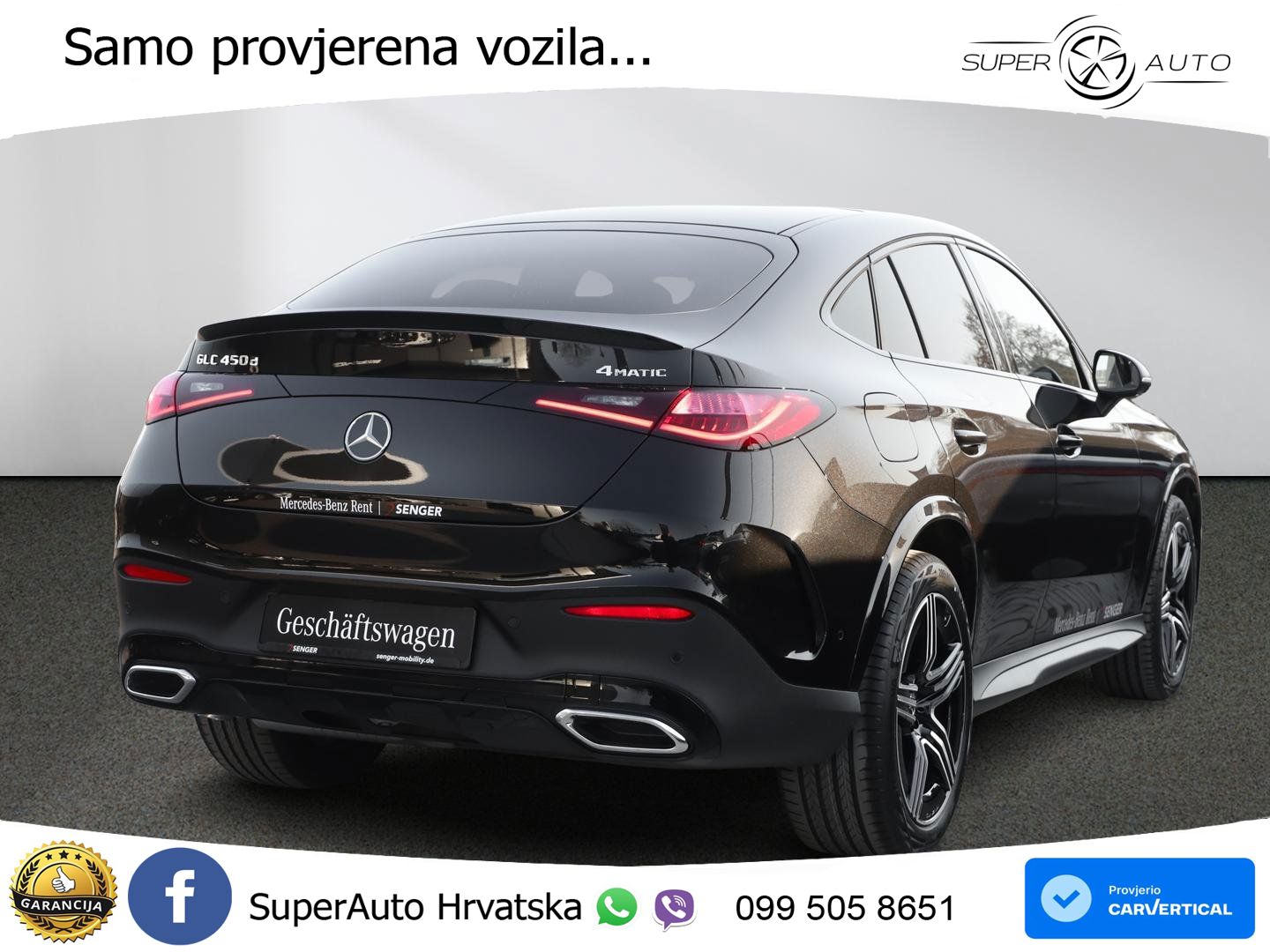 Mercedes GLC Coupe 450d (367 KS) 4MATIC 9G-TRONIC AMG LED+GR SJED+ACC