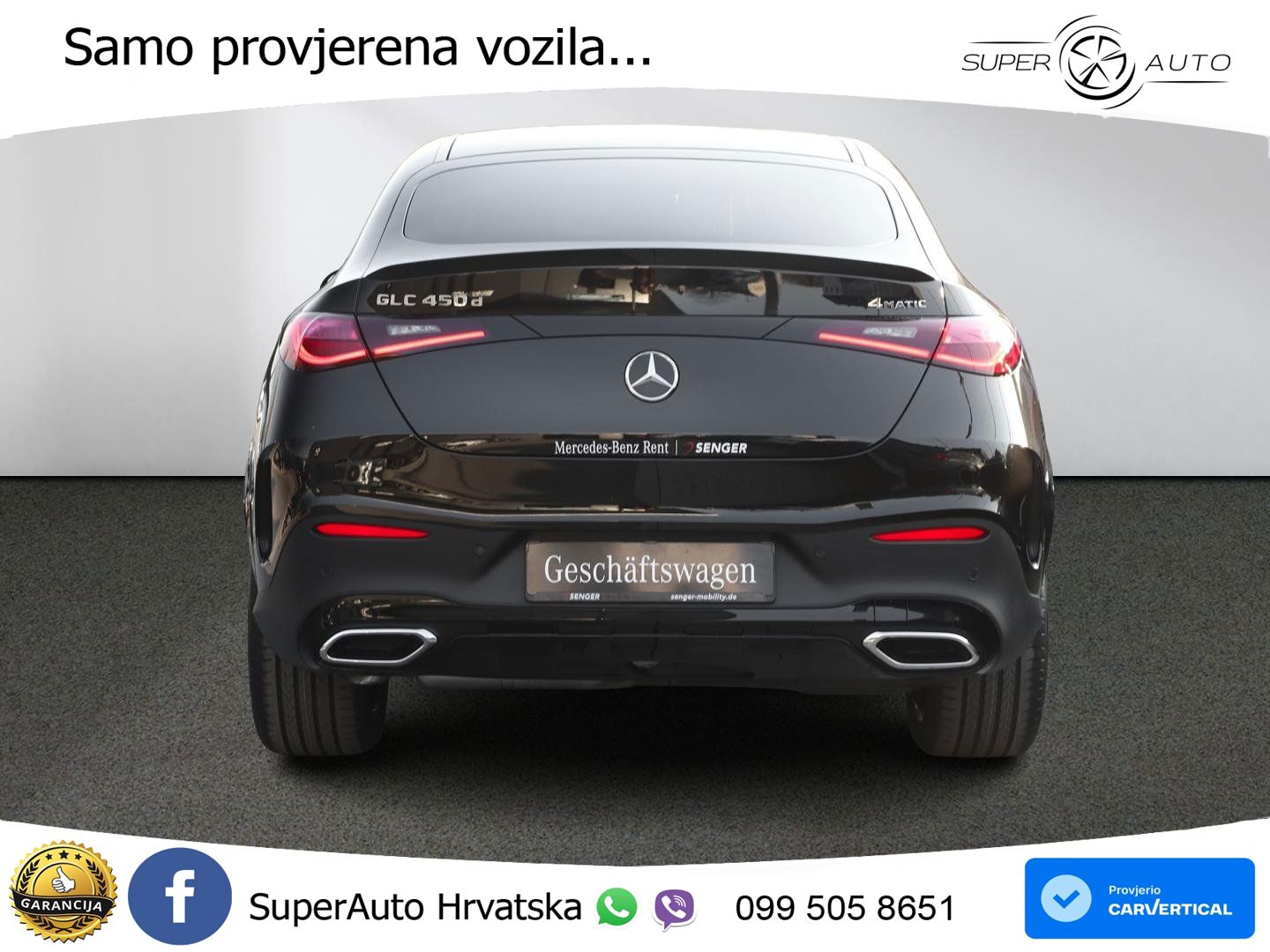 Mercedes GLC Coupe 450d (367 KS) 4MATIC 9G-TRONIC AMG LED+GR SJED+ACC