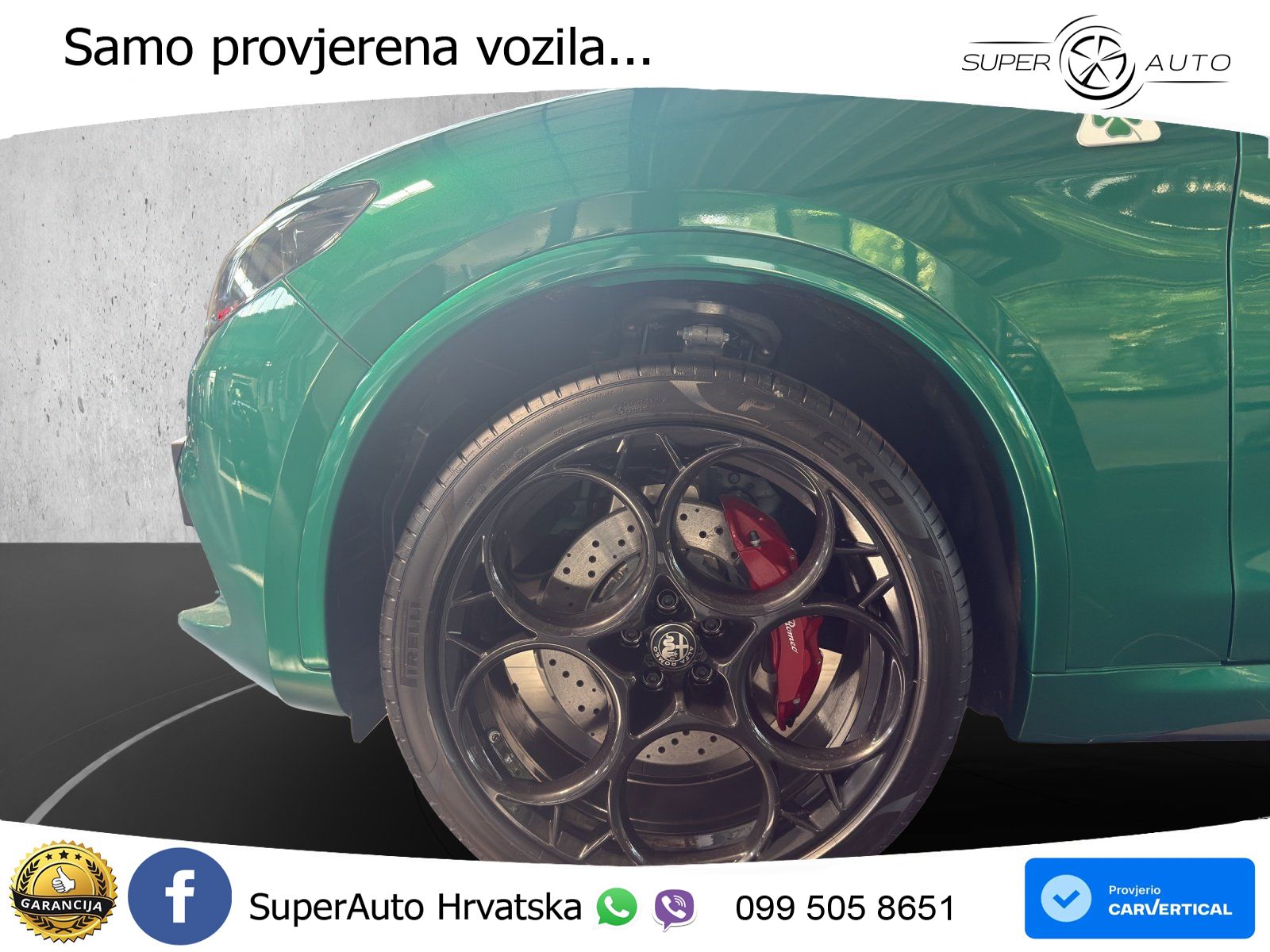 Alfa Romeo Stelvio Quadrifoglio 2.9 V6 Bi-Turbo (520 KS) Q4 Automatic LED+GR SJED+ACC