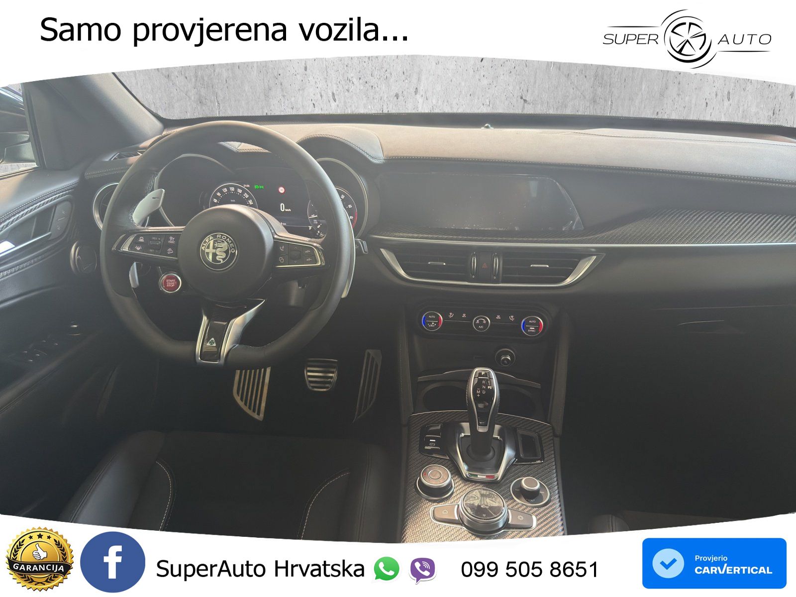 Alfa Romeo Stelvio Quadrifoglio 2.9 V6 Bi-Turbo (520 KS) Q4 Automatic LED+GR SJED+ACC