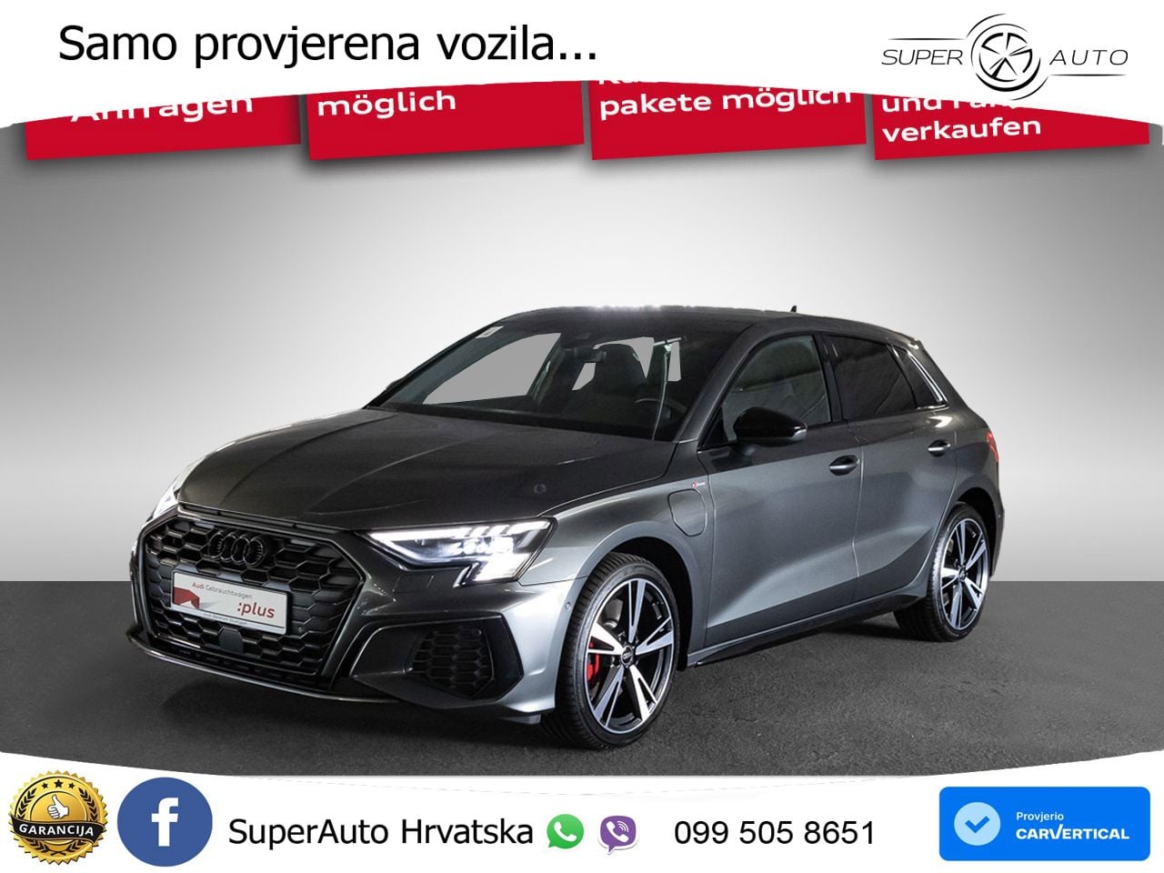 Audi A3 45 TFSIe (245 KS) S tronic S line MATRIX+GR SJED+KAM