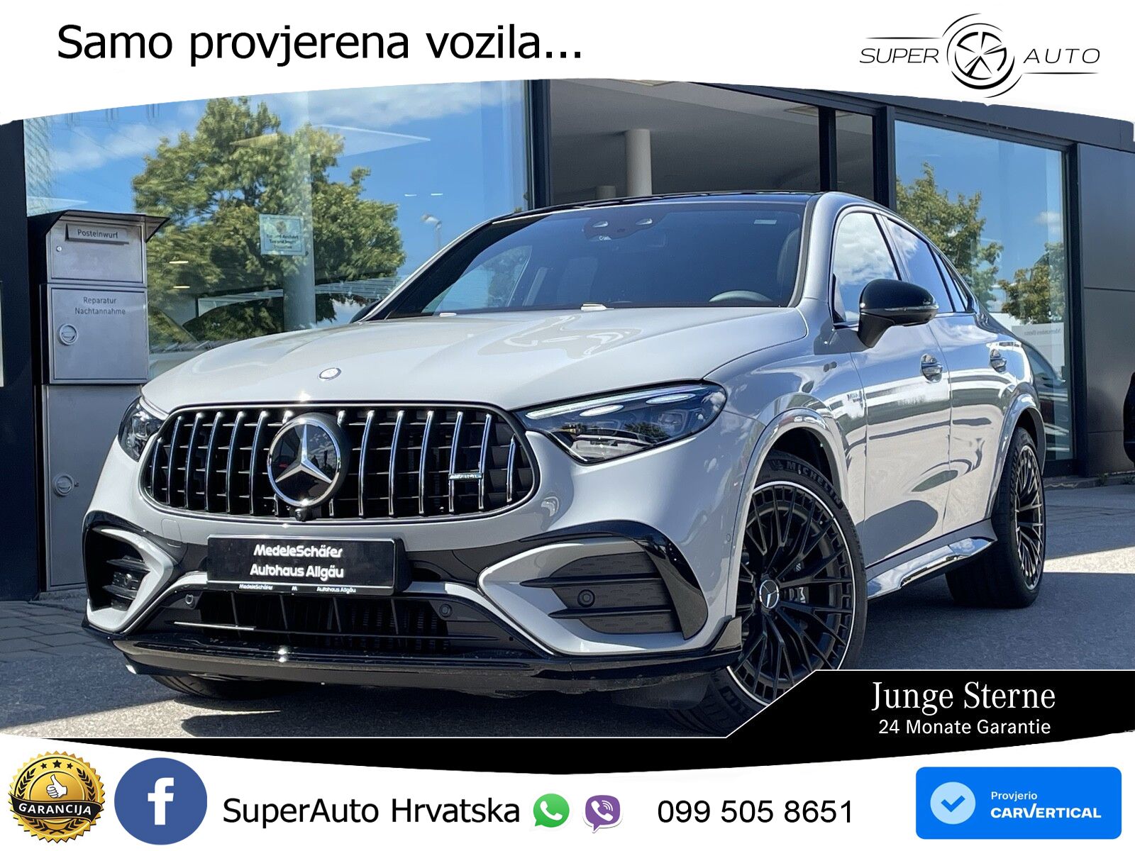 Mercedes GLC Coupe AMG 53 (449 KS) 4MATIC+ AMG SPEEDSHIFT TCT 9G ACC+GR SJED+360+PANO