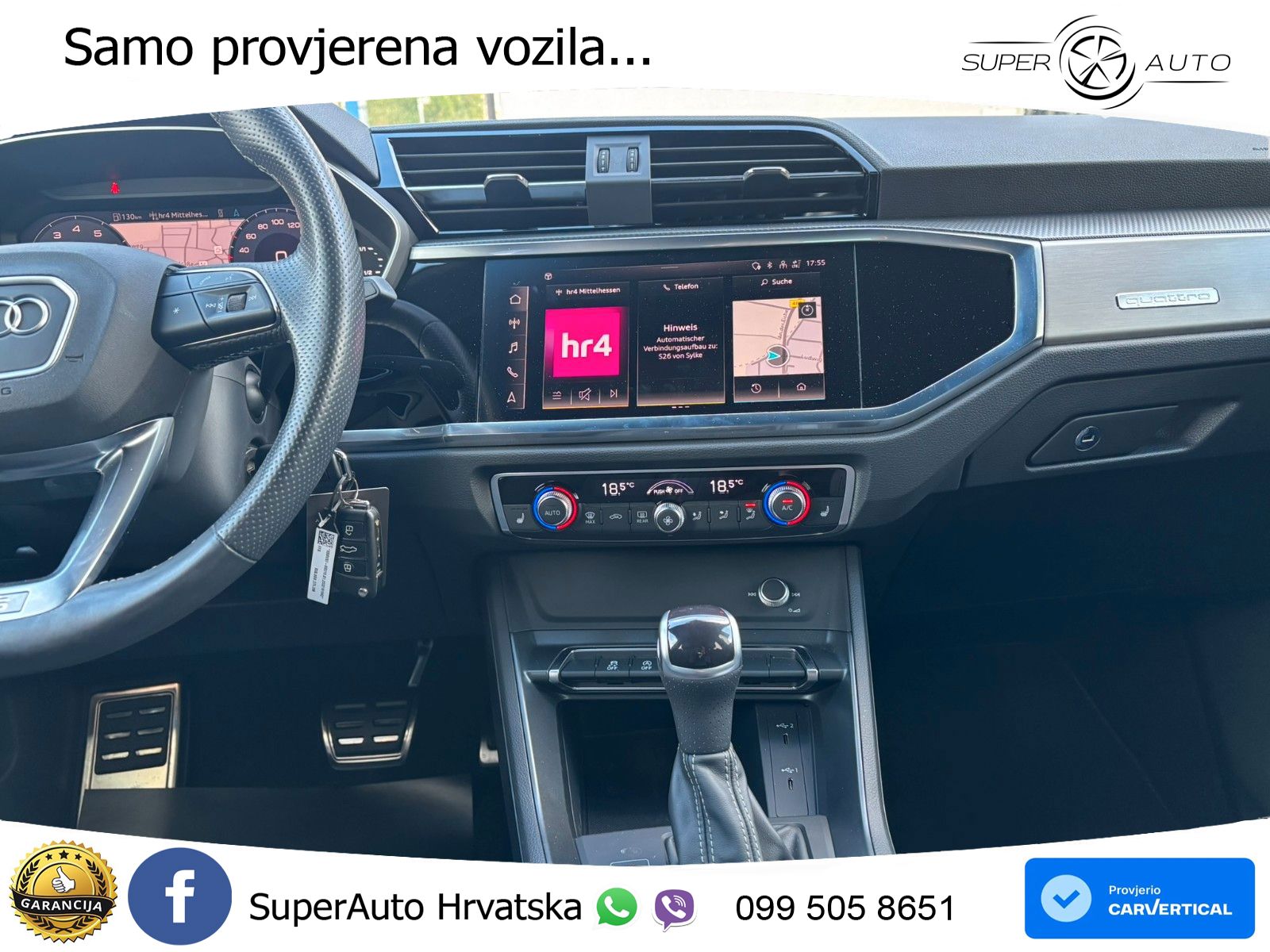 Audi Q3 40 TFSI (190 KS) quattro S tronic S line LED+GR SJED+ACC