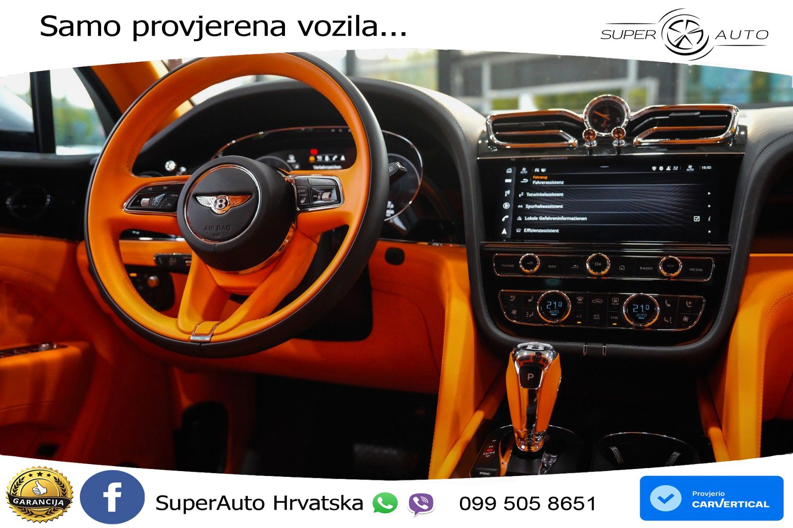 Bentley Bentayga 3.0 V6 TFSi (449 KS) AWD Automatic ACC+HEAD+4xGR SJED+360+PANO
